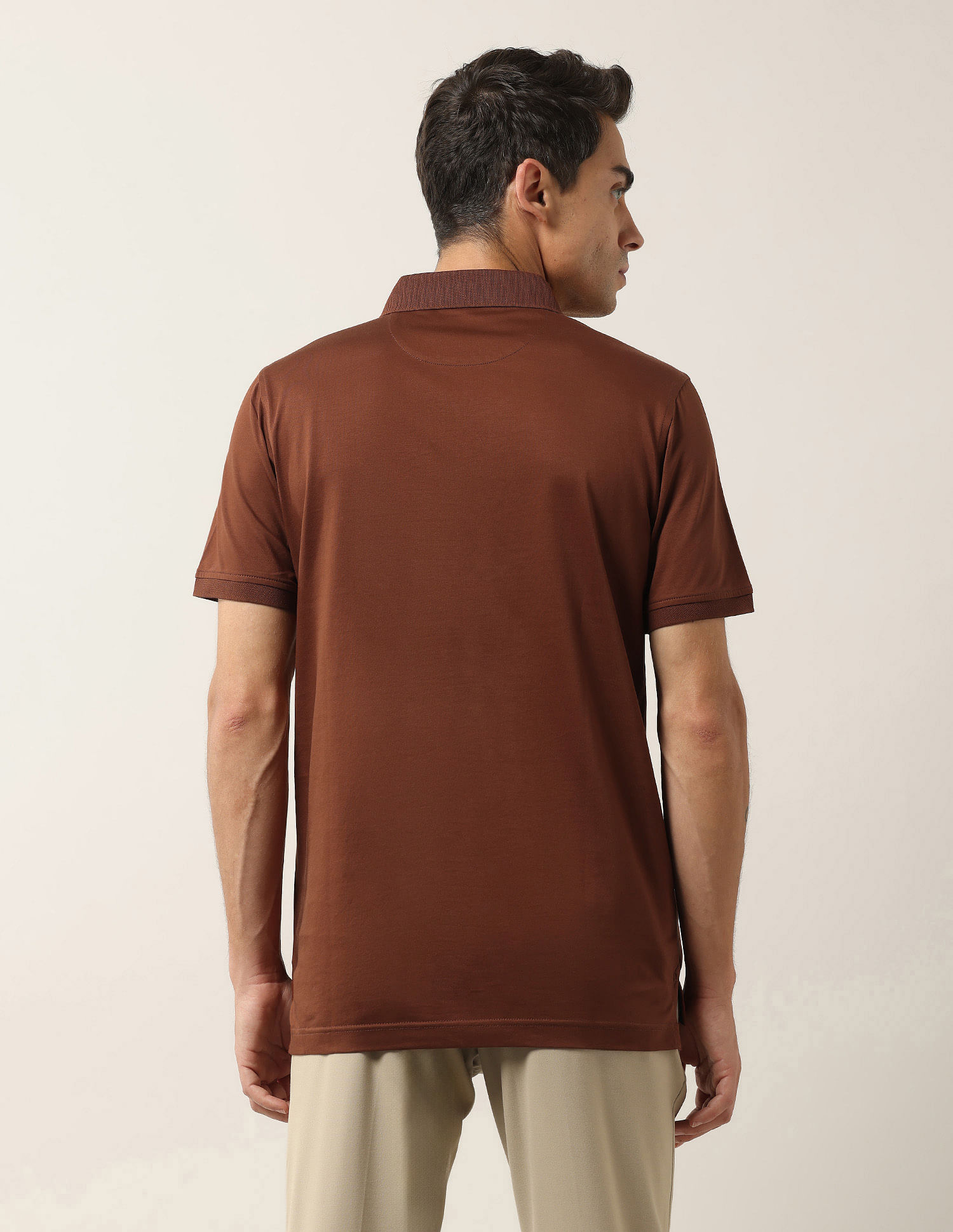 Arrow Solid Pure Cotton Polo Shirt