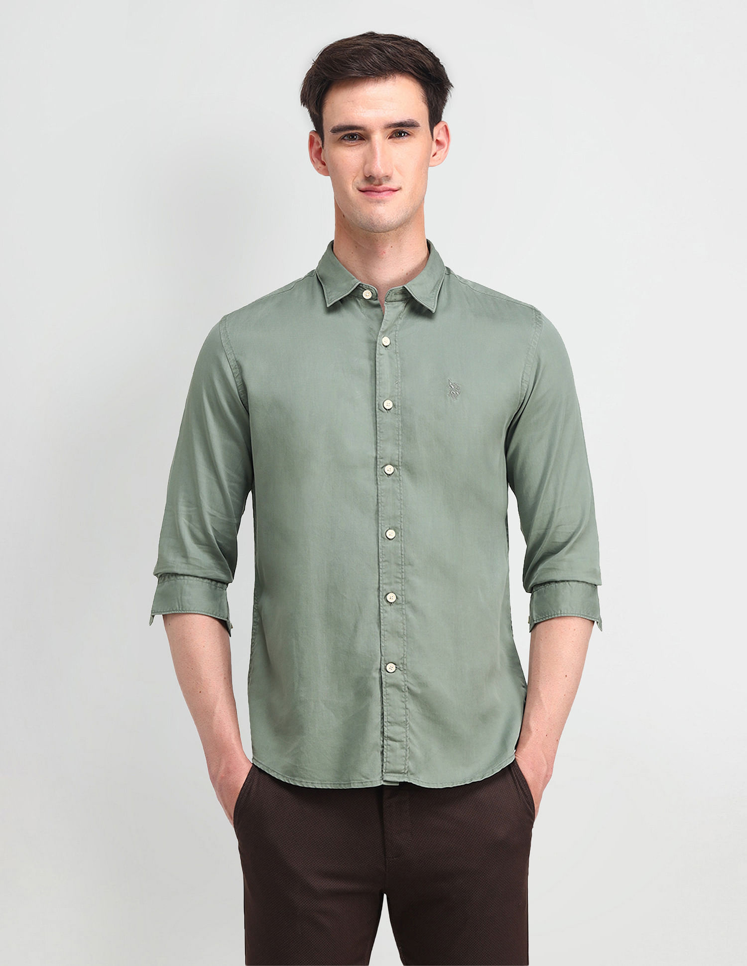 U.S. Polo Assn. Denim Co. Slim Fit Twill Shirt