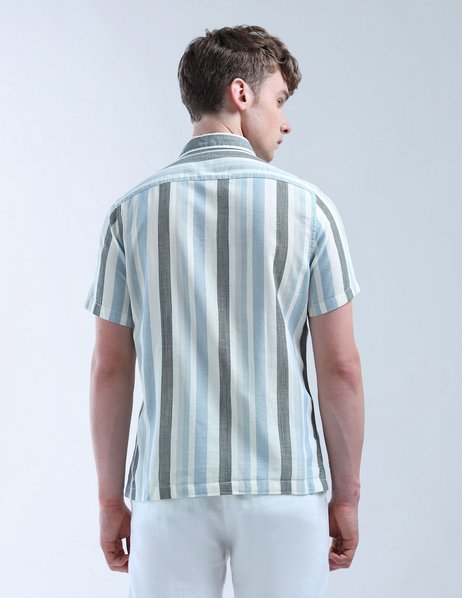 Flying Machine Vertical Striped Color Of Home Shirt