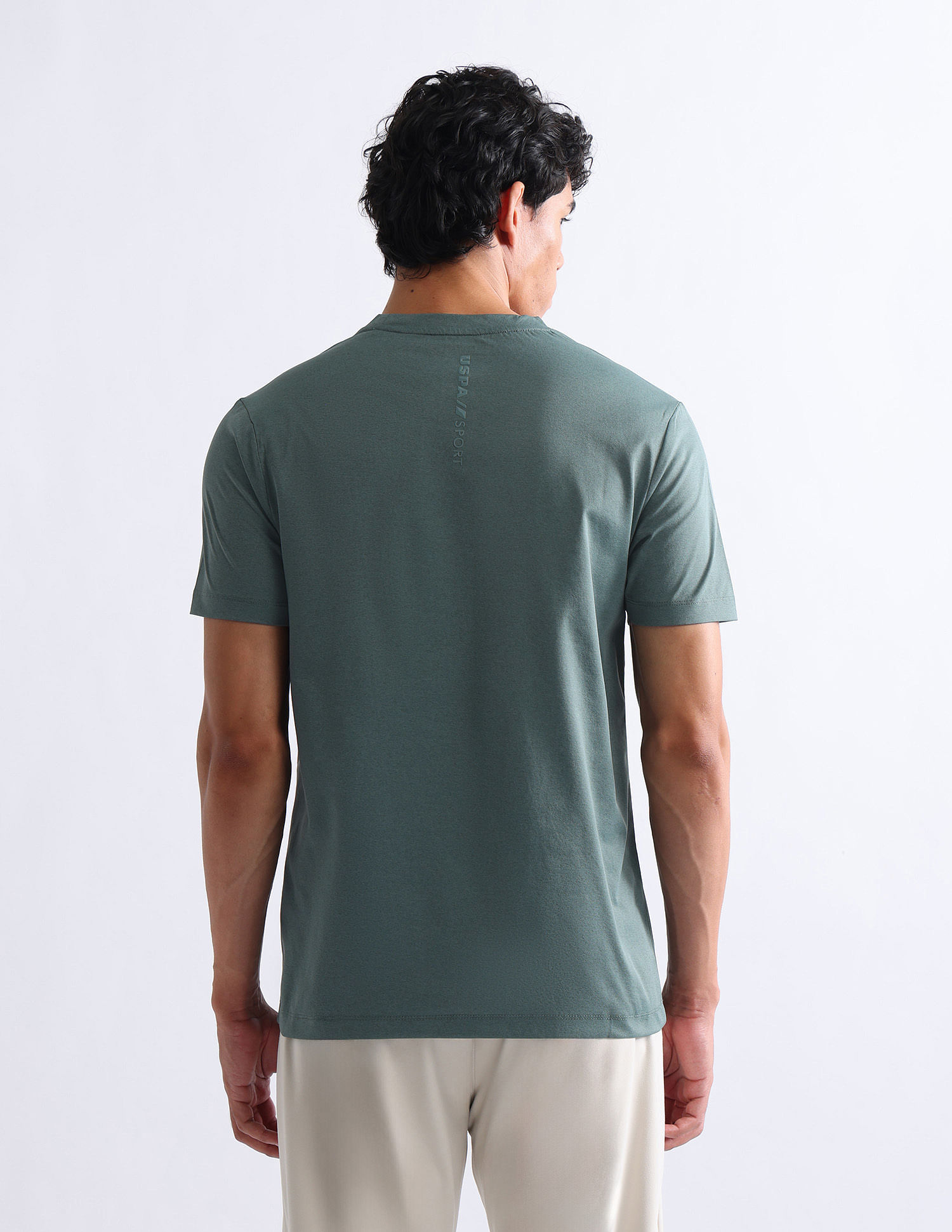 USPA Active Solid Slim Fit T-Shirt