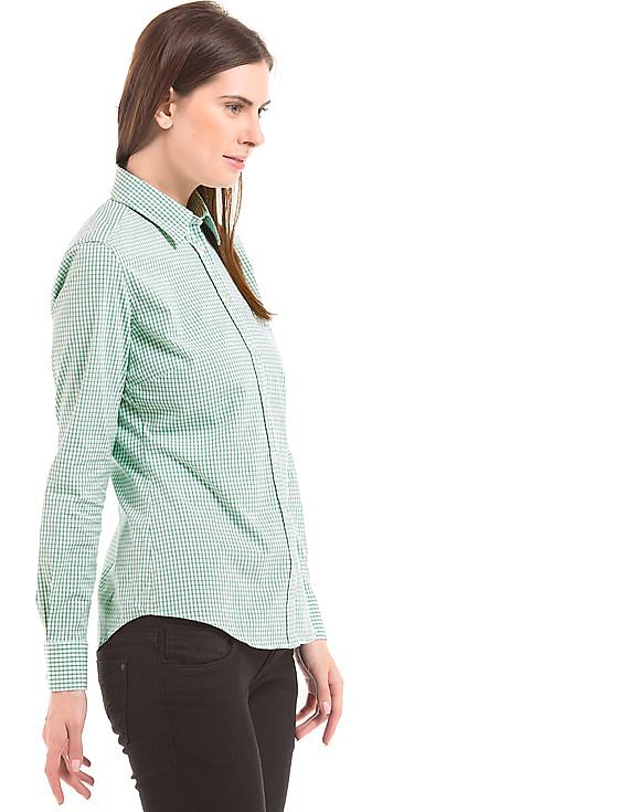 Buy Gant Women Regular Fit Check Shirt - NNNOW.com