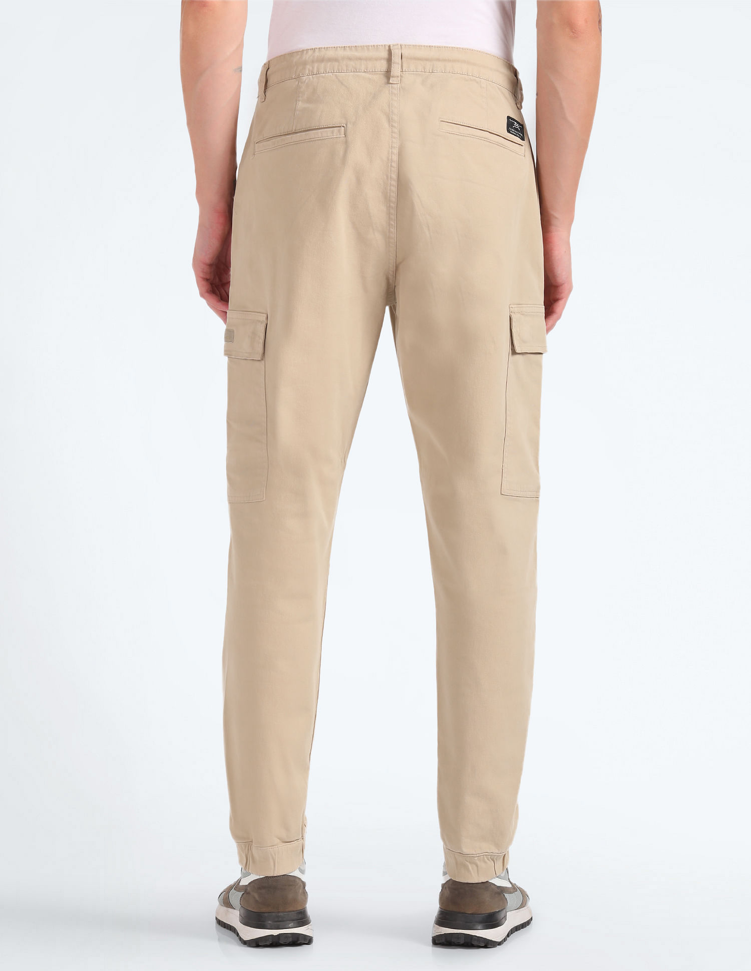Flying Machine Mid Rise Solid Cargo Utility Trousers