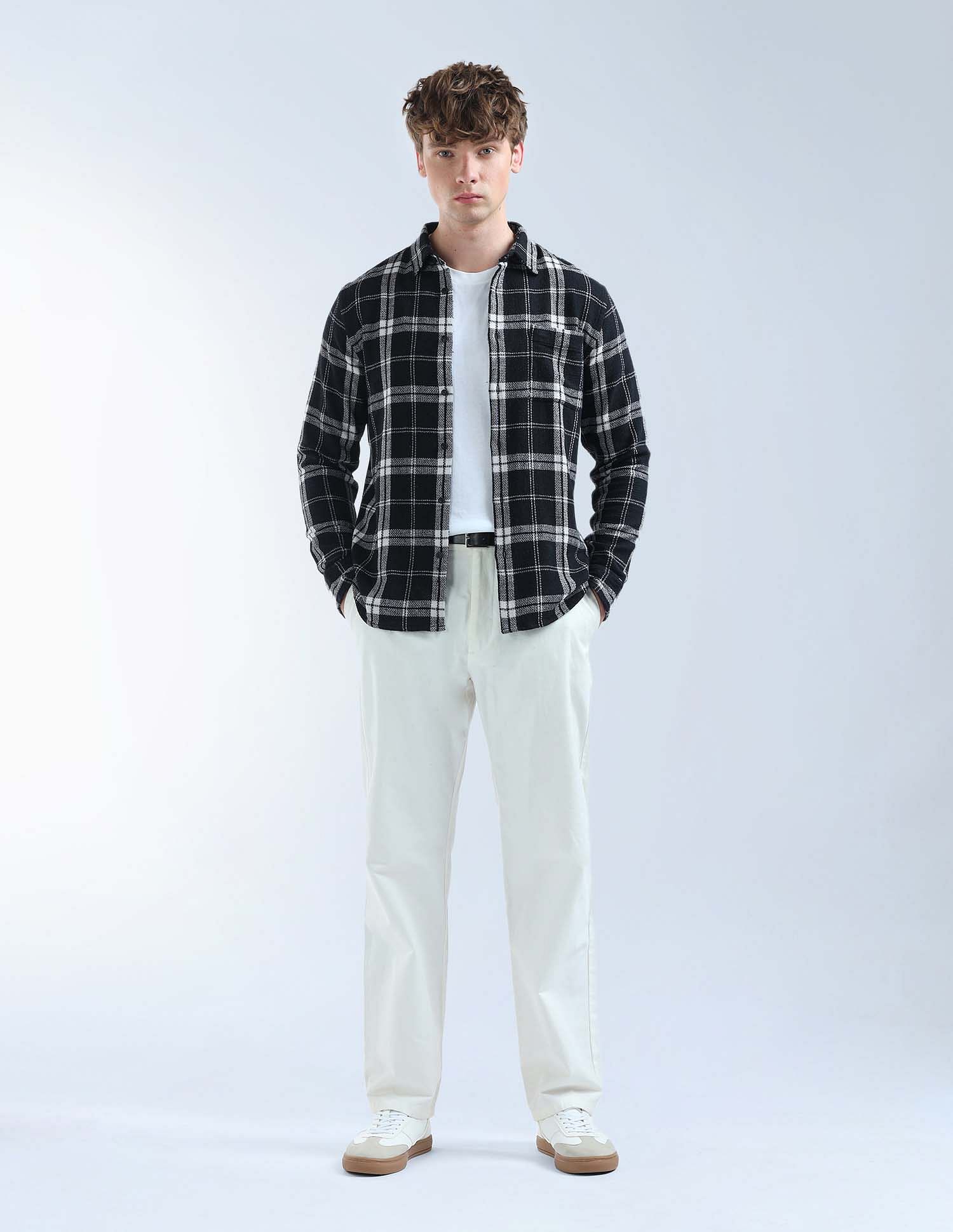 Flying Machine Plaid Checked Regular Fit Original Shirt