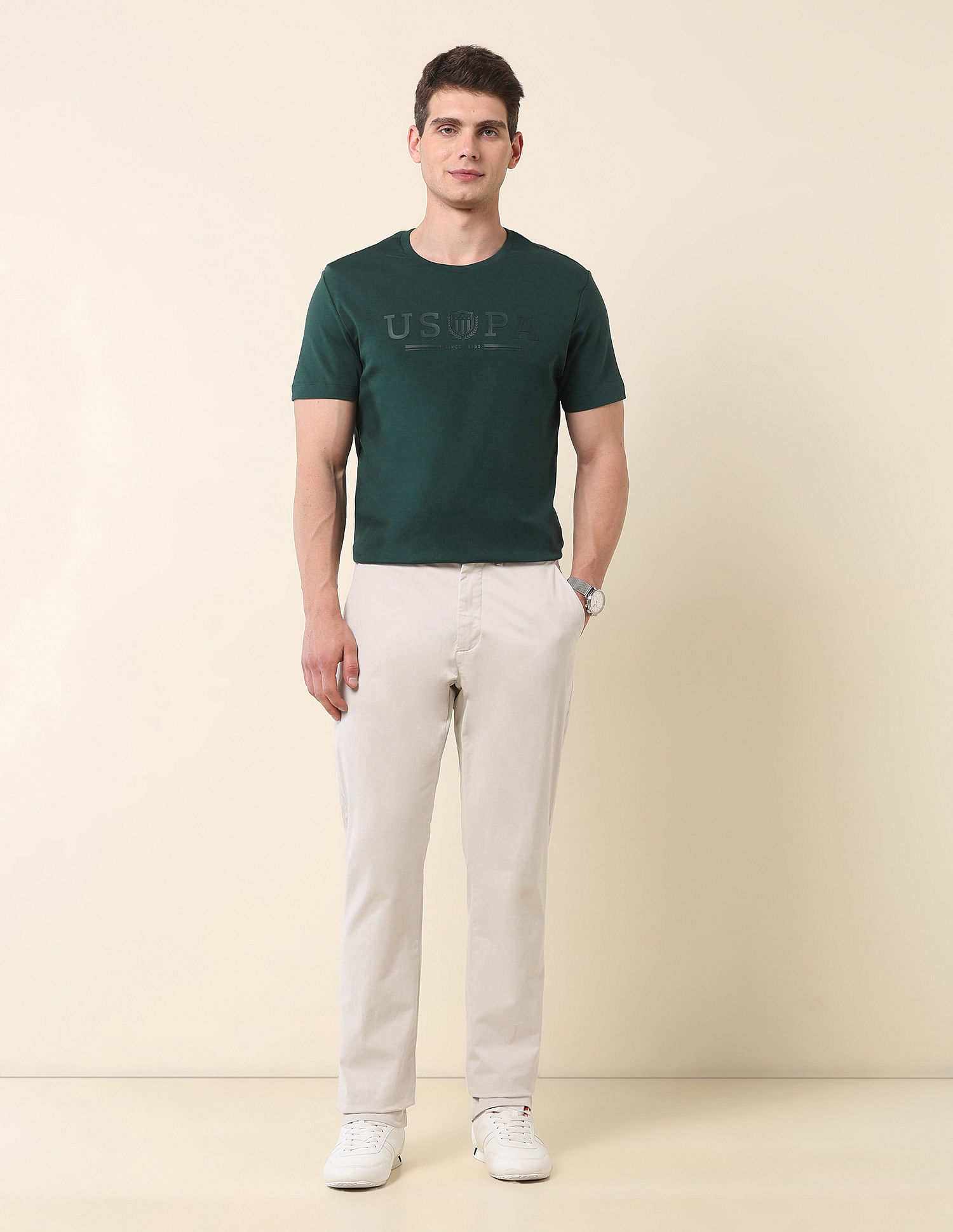U.S. Polo Assn. Brand Printed Gold Cup T-Shirt