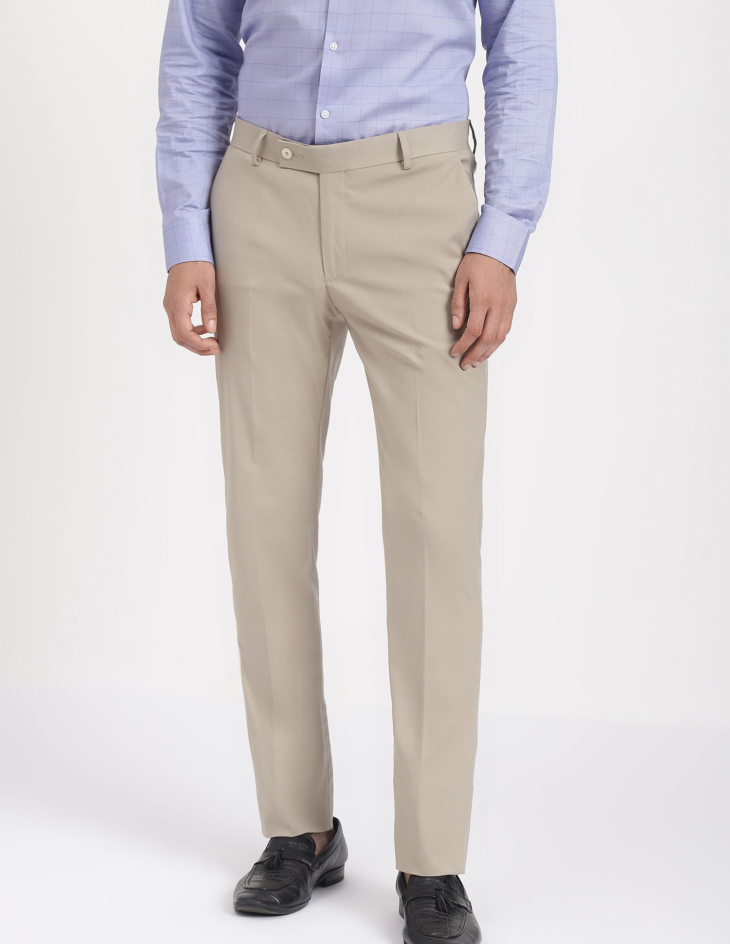 Buy online Beige Solid Formal Trouser from Bottom Wear for Men by Arrow for  1499 at 40 off  2023 Limeroadcom
