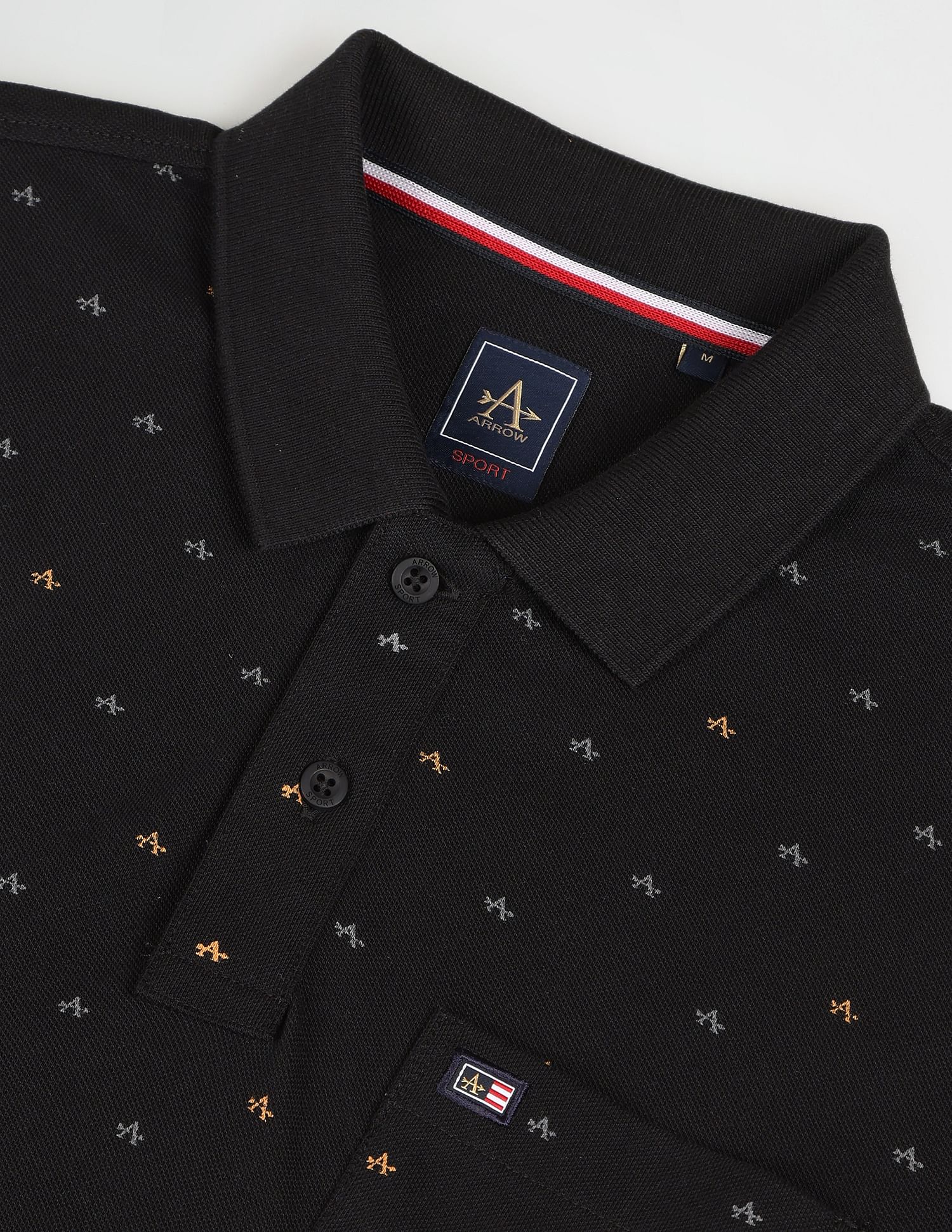 Arrow Sports Brand Print Cotton Polo Shirt