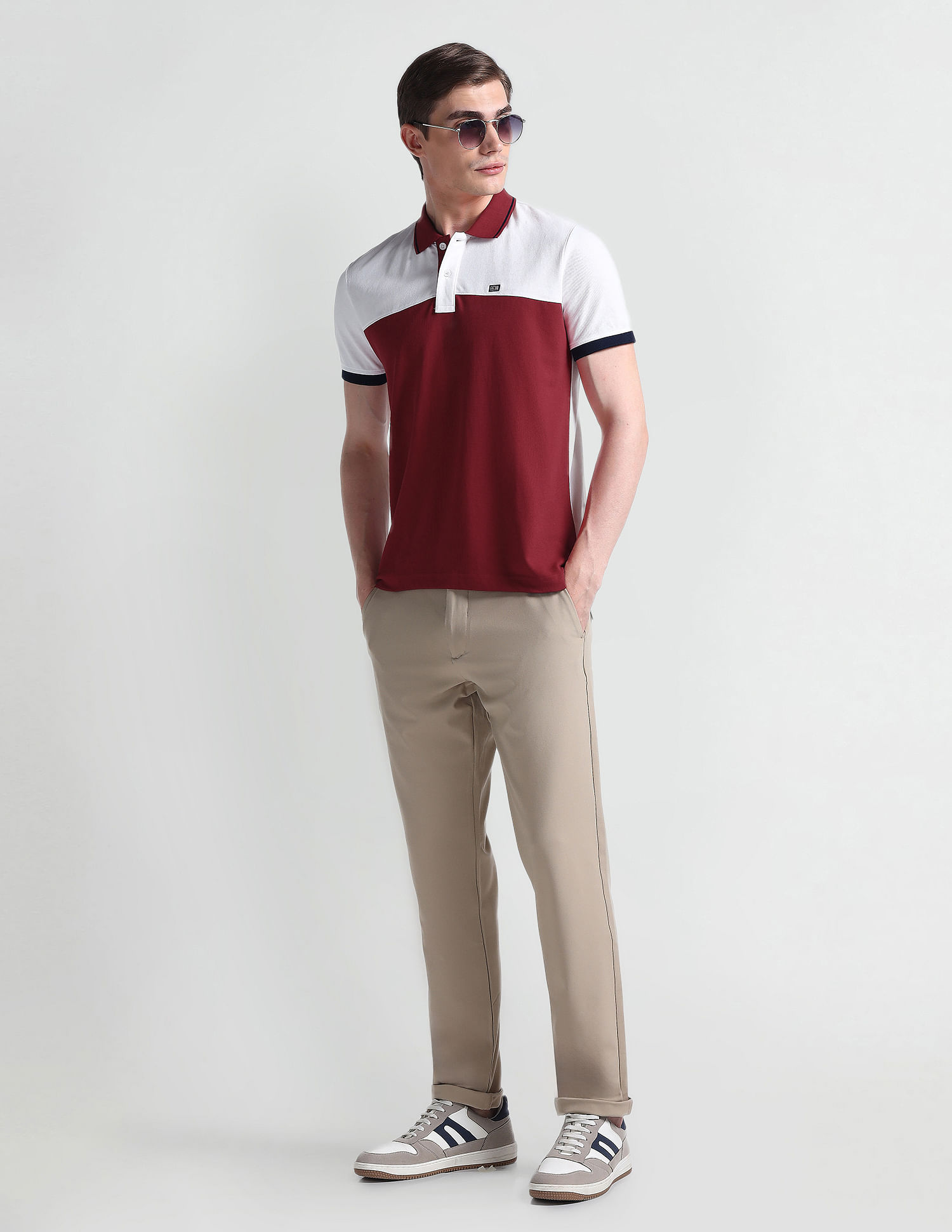 Arrow Sports Colour Block Regular Polo Shirt