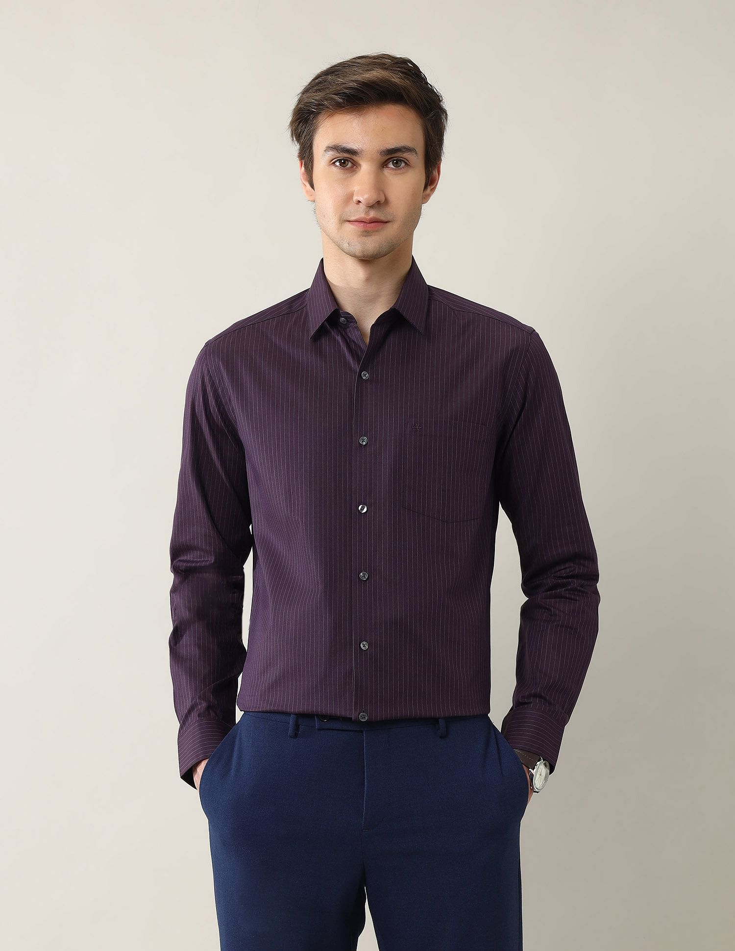 Arrow Manhattan Slim Fit Pure Cotton Ceremonial Shirt