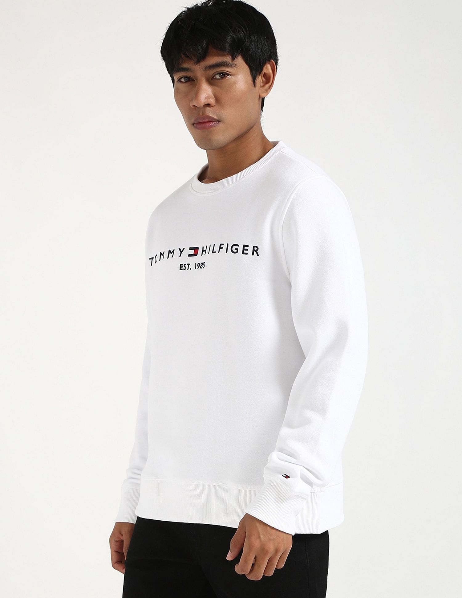 Tommy Hilfiger Embroidered Logo Regular-Fit Cotton Sweatshirt