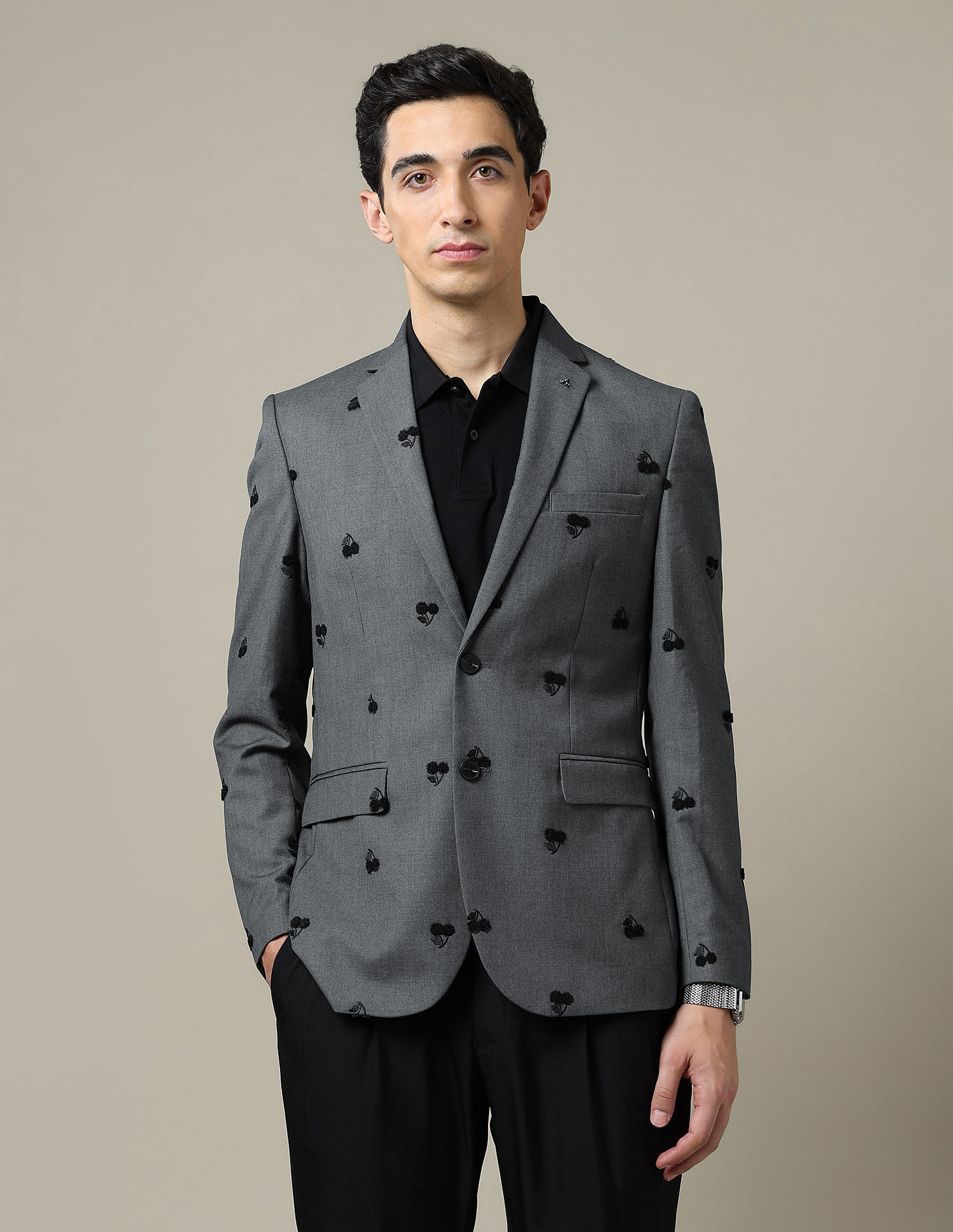 Arrow Embroidered Tailored Fit 1851 Blazer