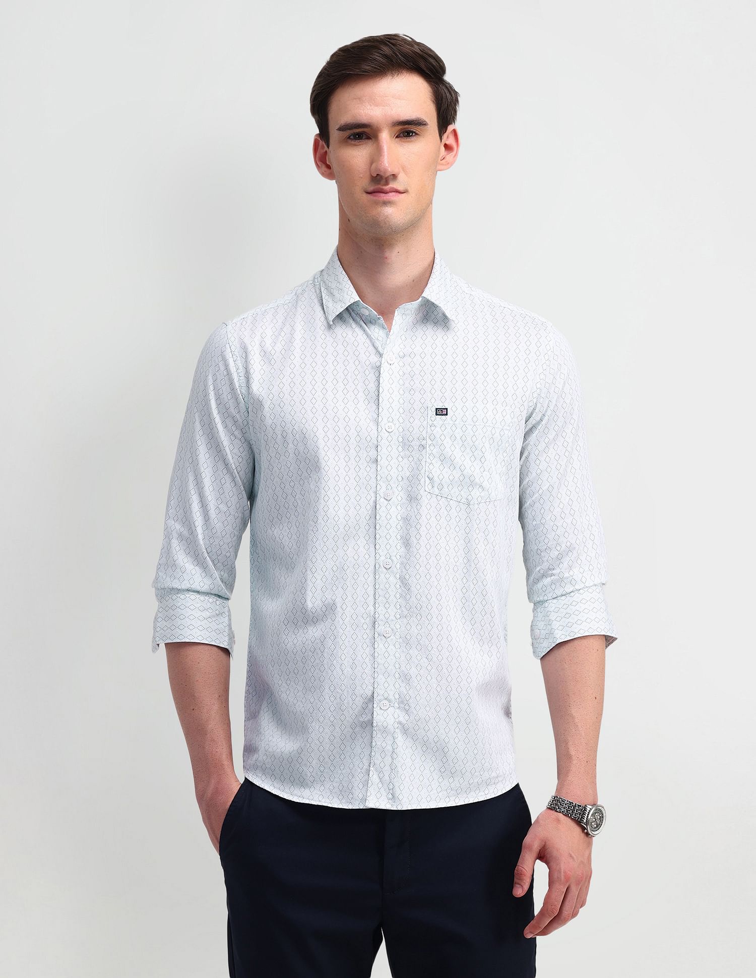 Arrow Sport Slim Fit Satin Shirt