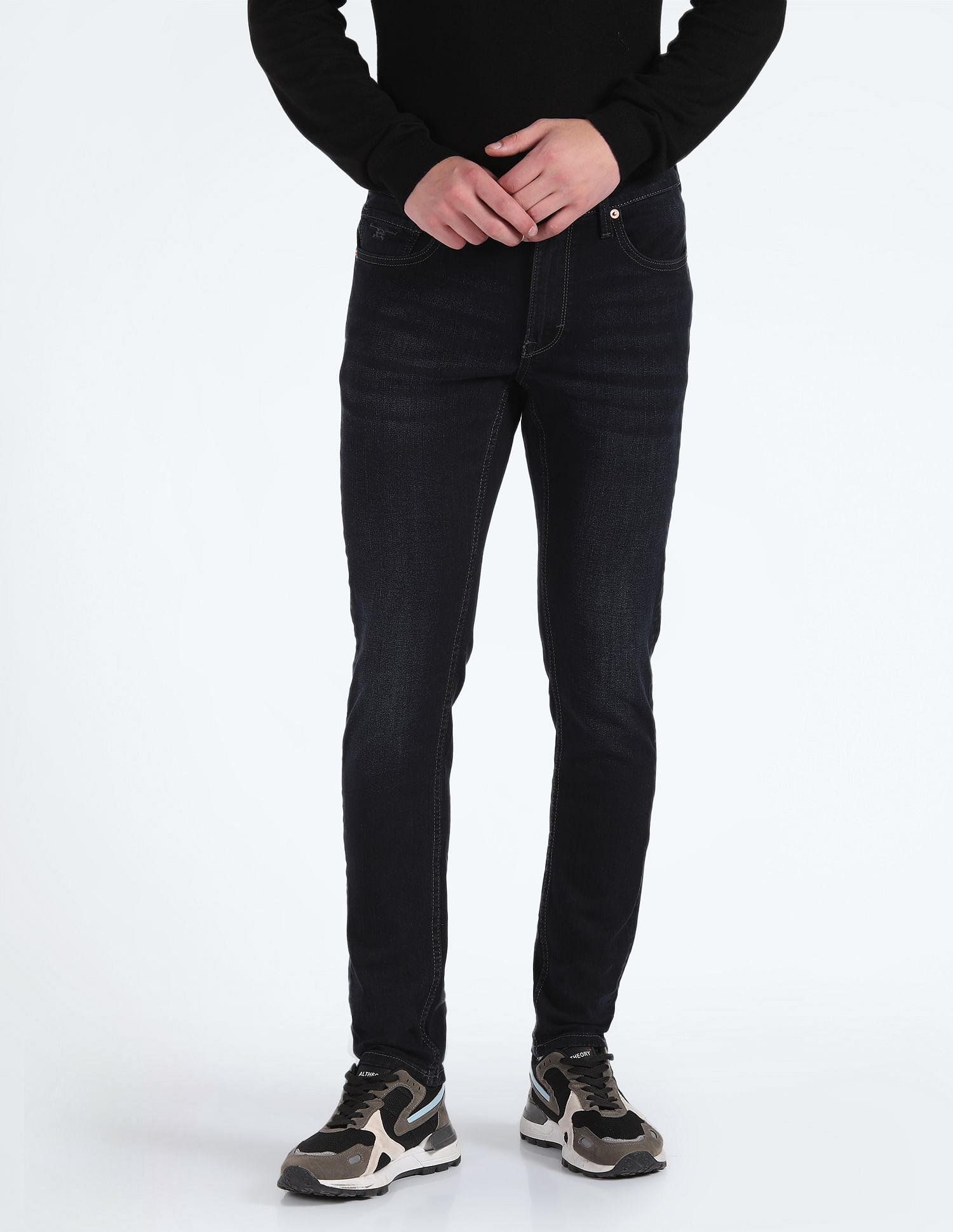 Flying Machine Slim Straight Fit Stone Wash Jeans