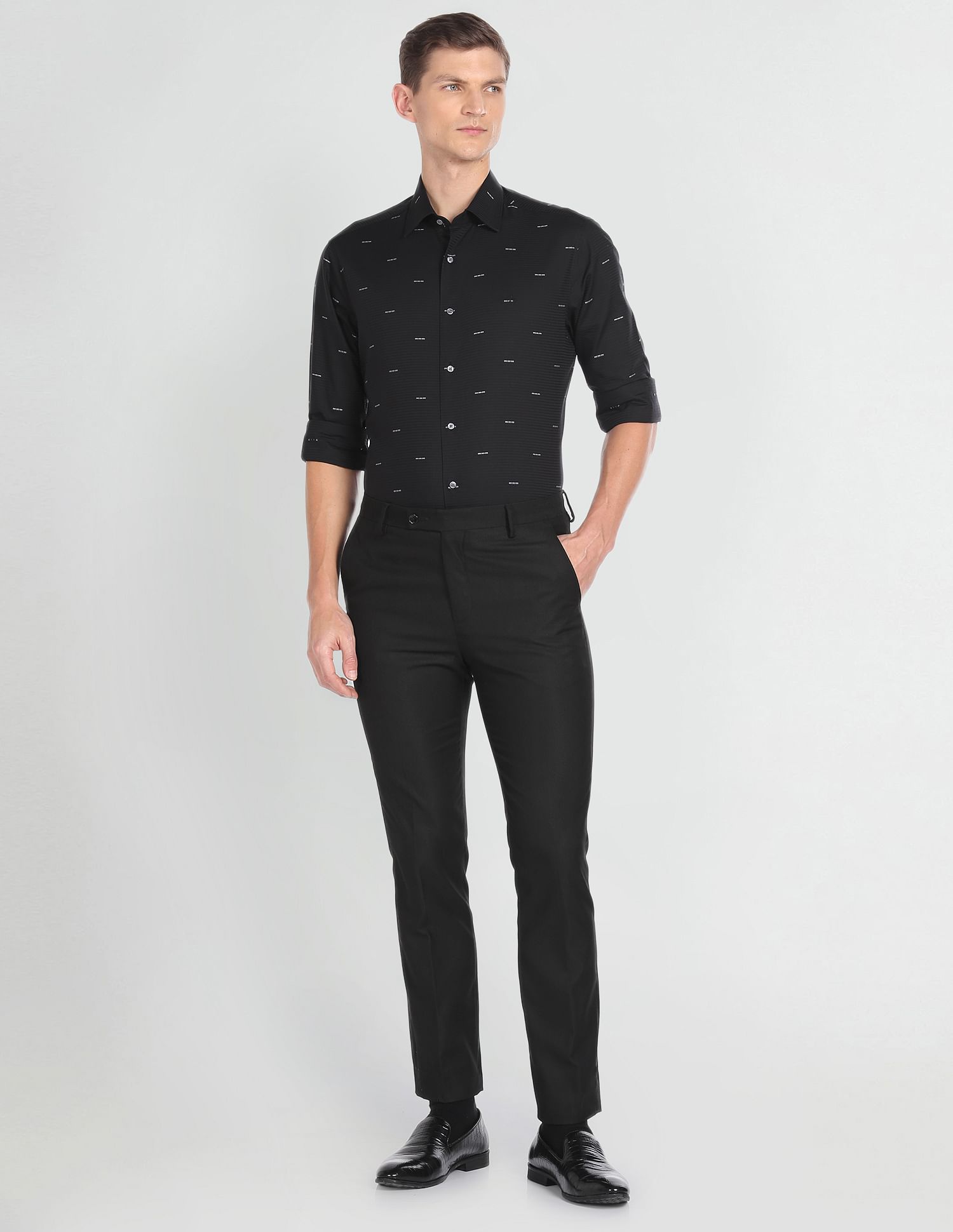 Arrow Self Design Sateen Shirt
