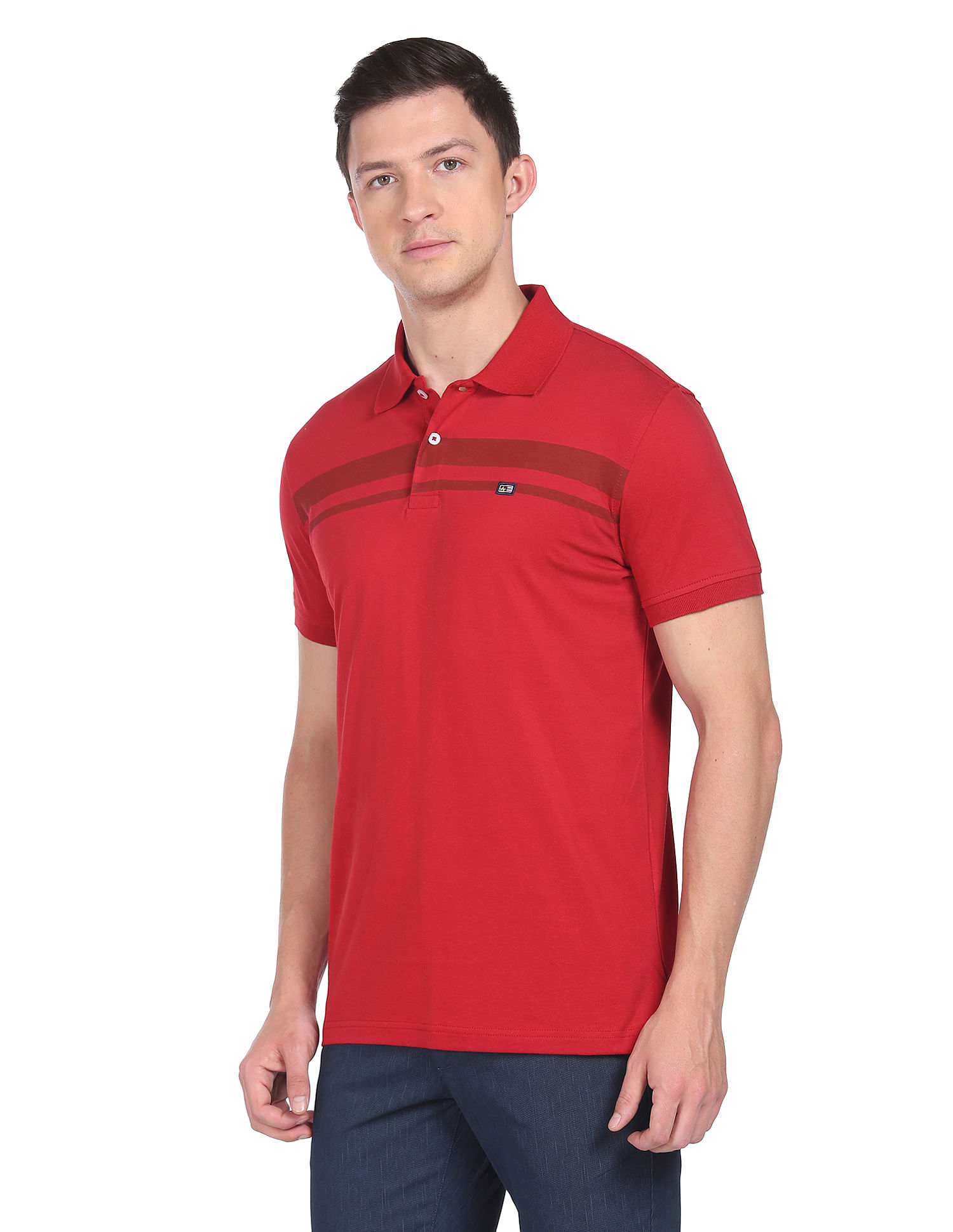 Arrow Sports Tonal Stripe Cotton Polo Shirt