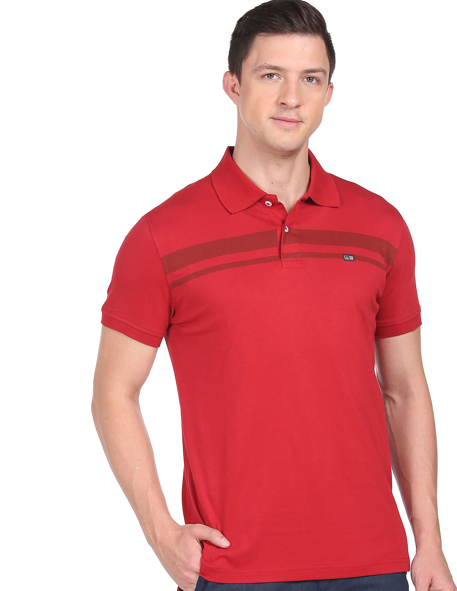 Arrow Sports Tonal Stripe Cotton Polo Shirt