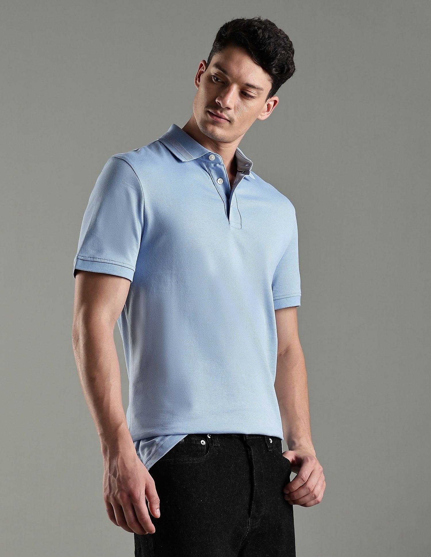 Tommy Hilfiger Solid Regular Fit Cotton Polo T-Shirt
