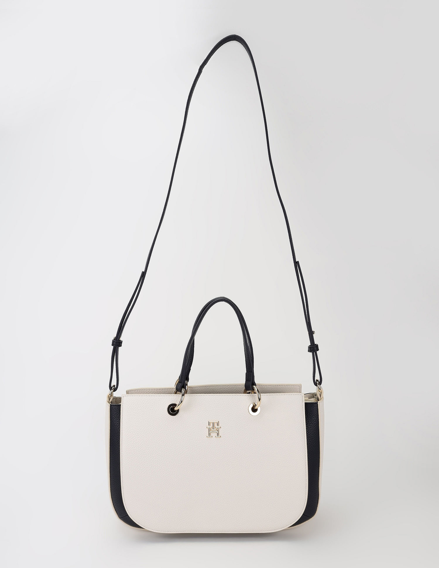 Tommy Hilfiger Solid White Pu Handbag