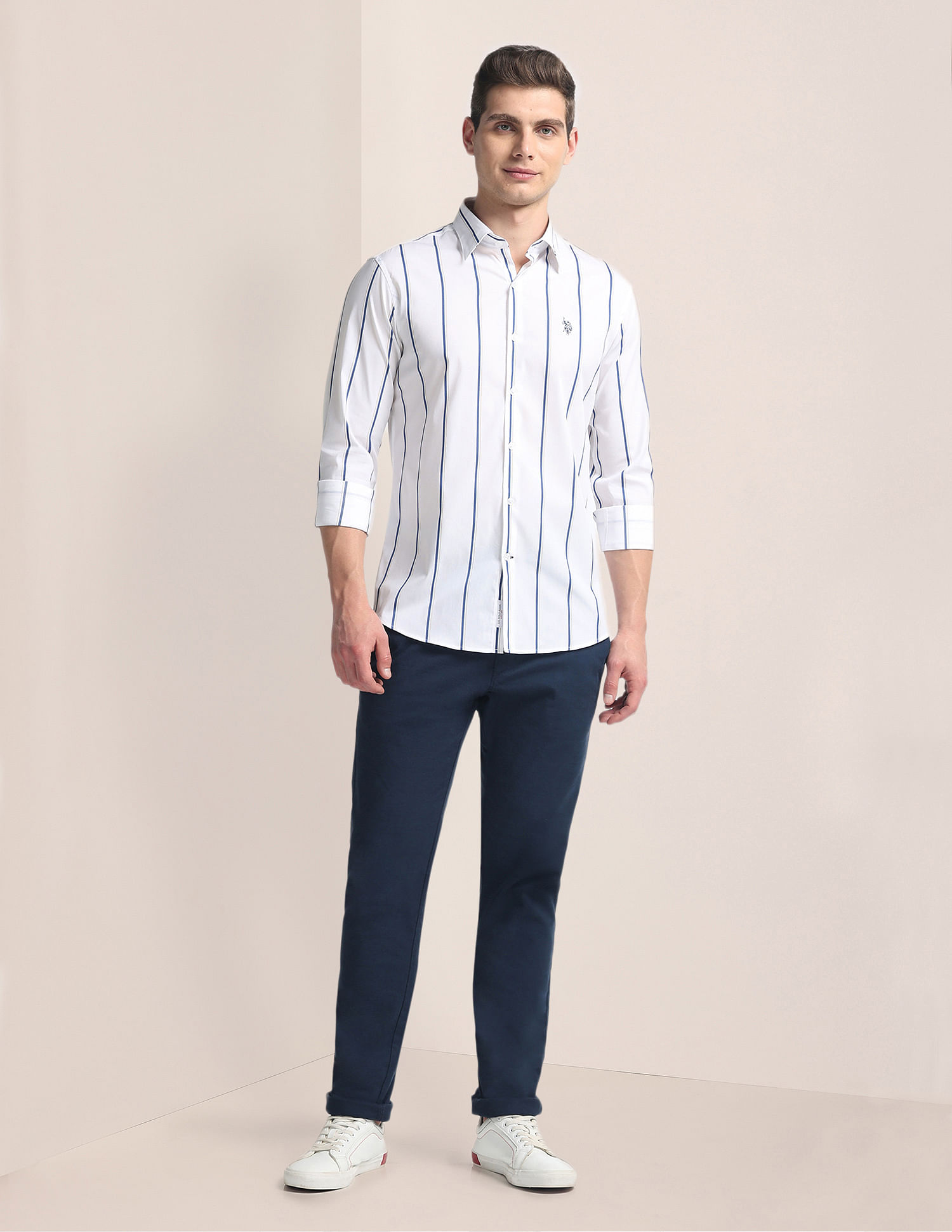 U.S. Polo Assn. Vertical Stripe Twill Shirt