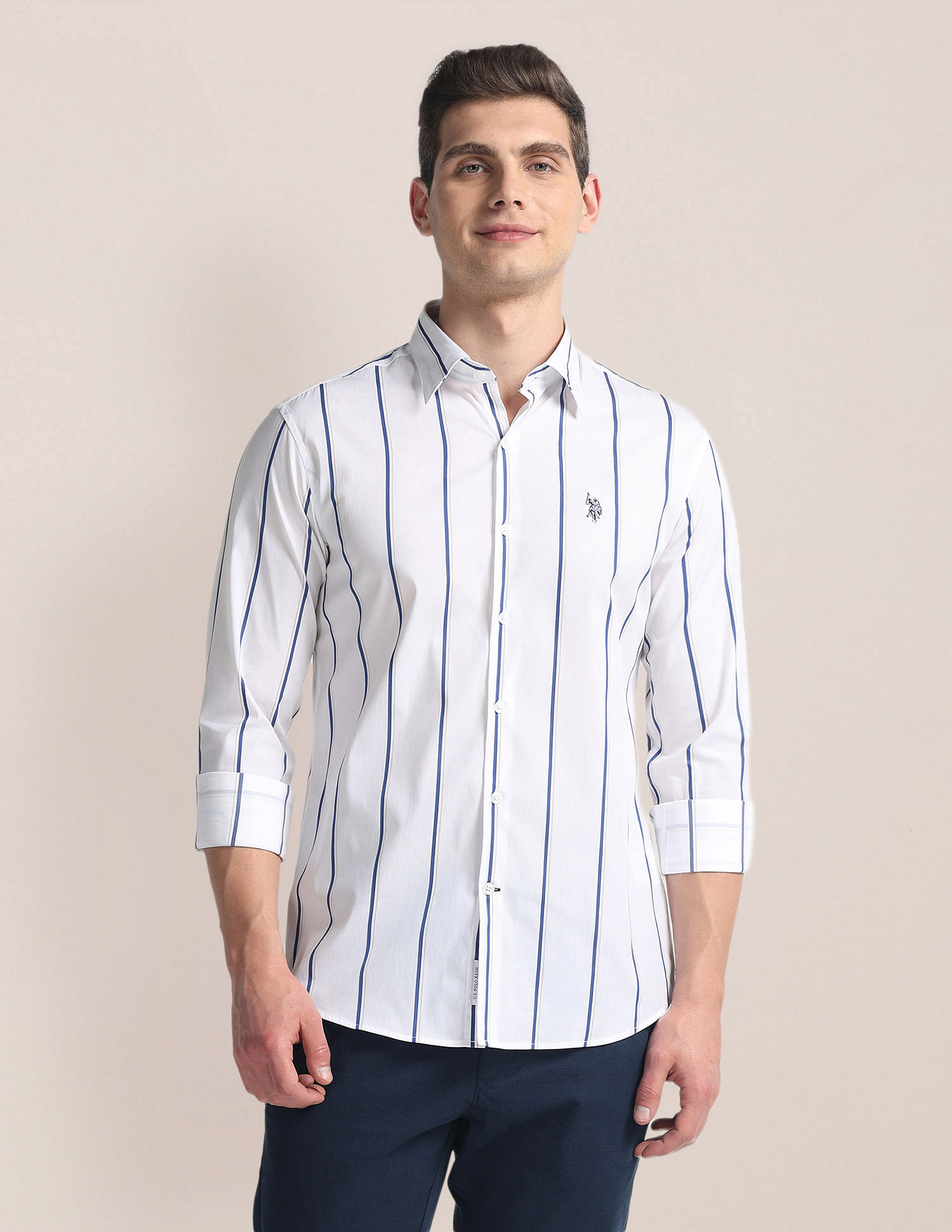 U.S. Polo Assn. Vertical Stripe Twill Shirt