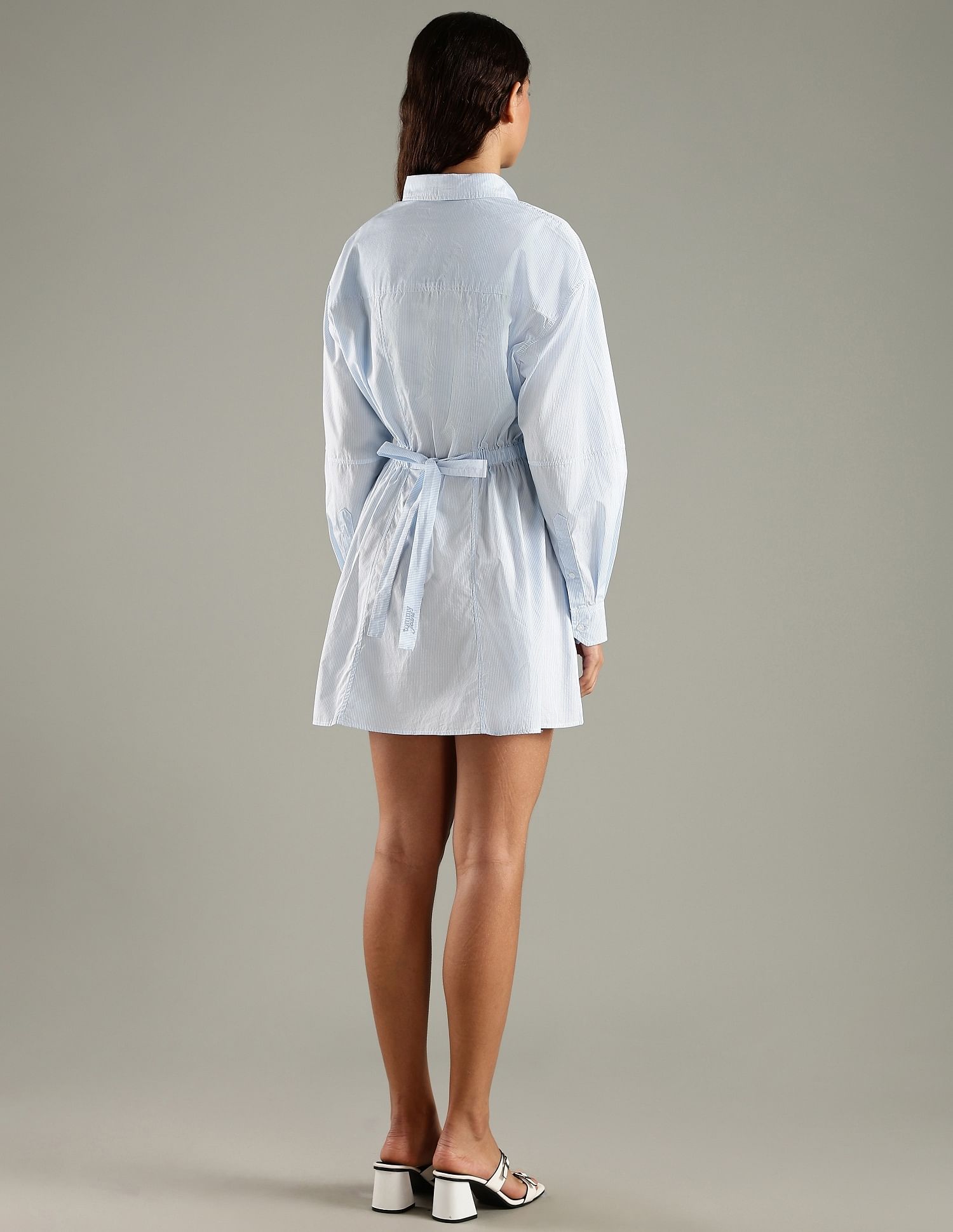 Tommy Hilfiger Cotton Spread Collar Shirt Dress