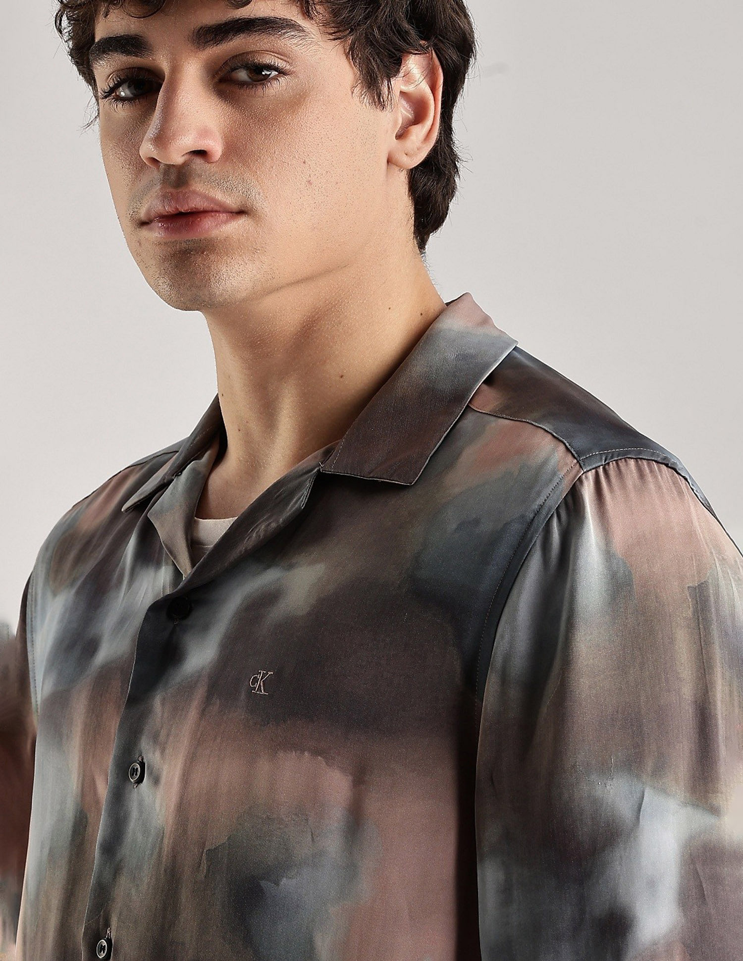 Calvin Klein Jeans Abstract Regular Fit Poplin Woven Shirt