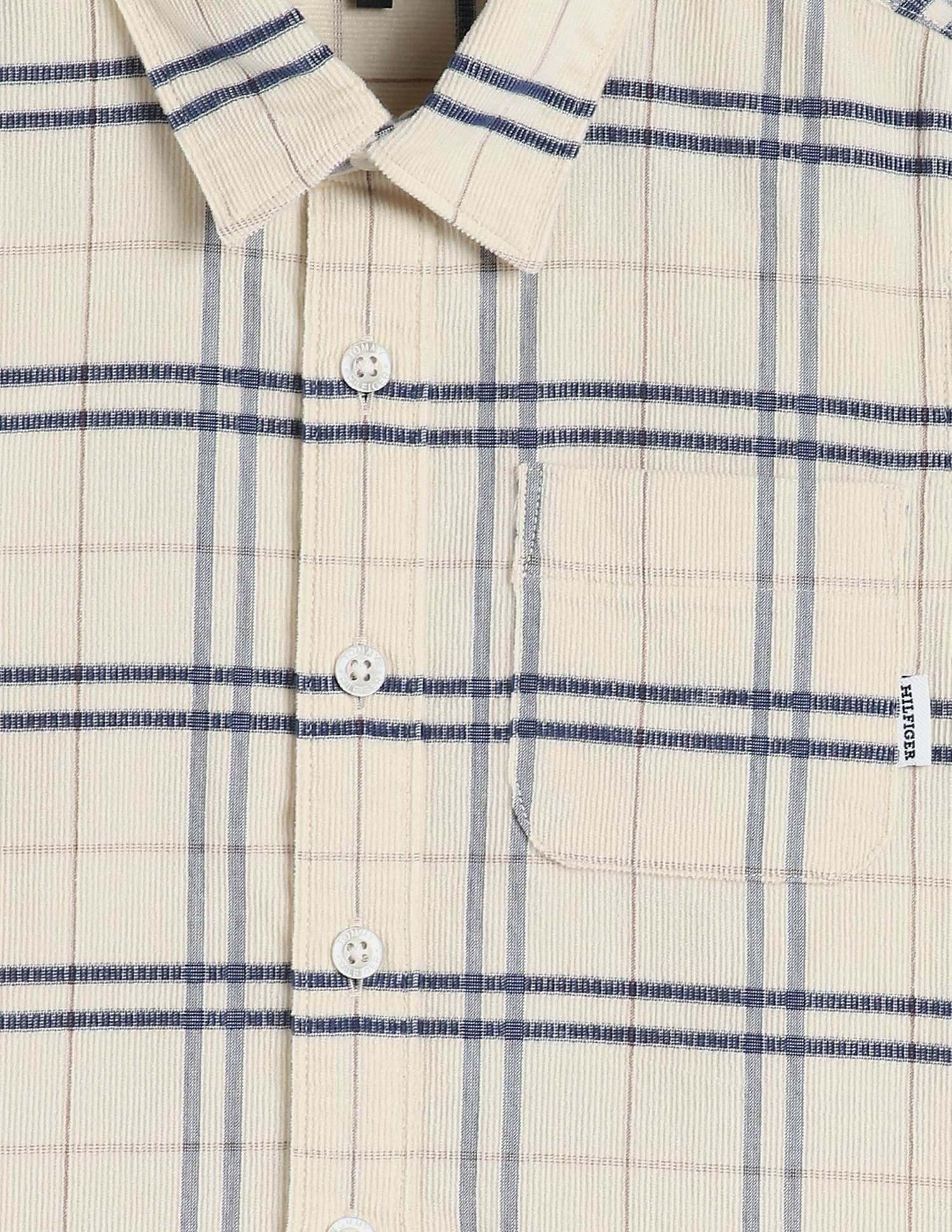 Tommy Hilfiger Kids Boys Checks Regular-Fit Cotton Shirt