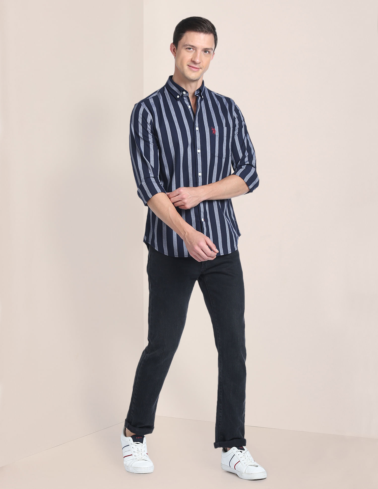 U.S. Polo Assn. Vertical Stripe Cotton Shirt