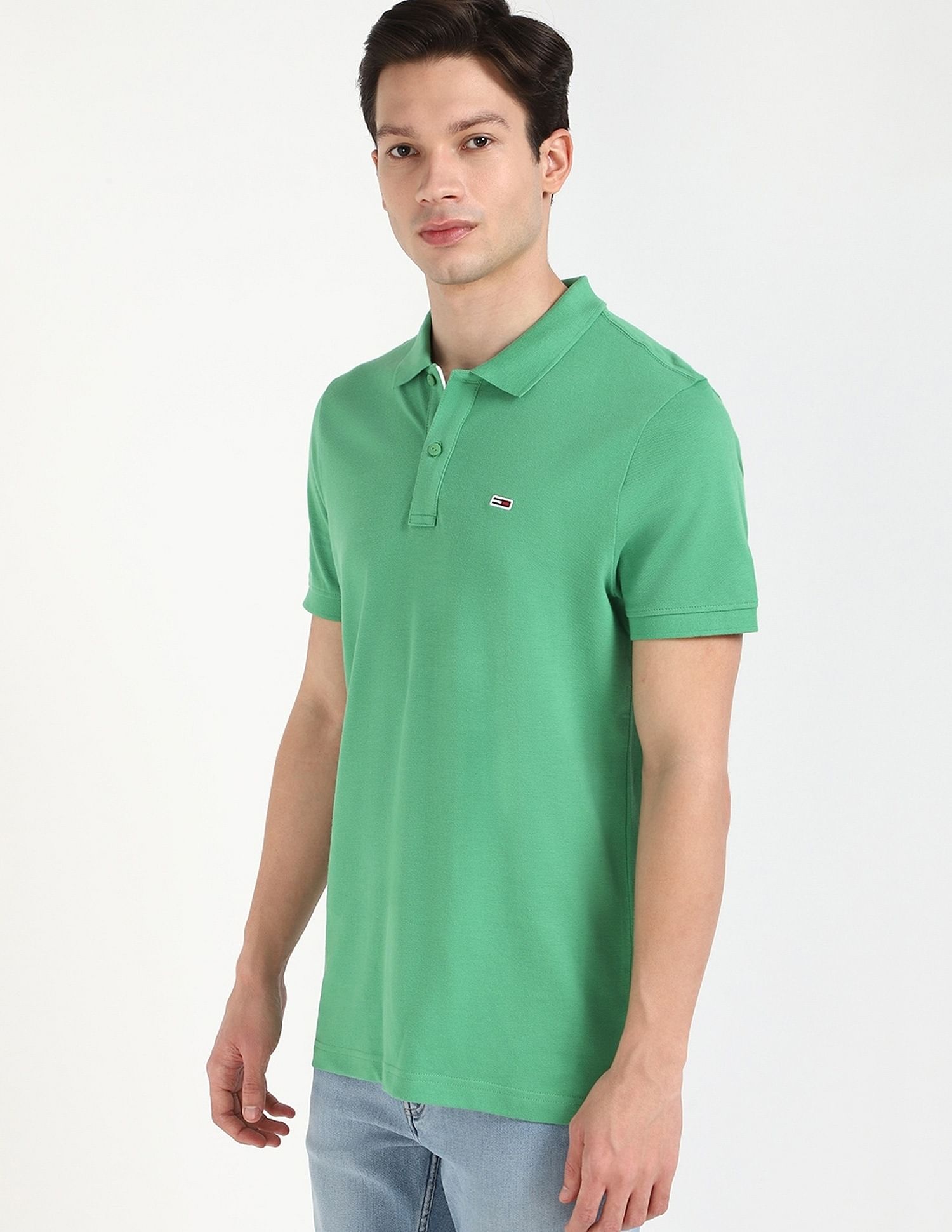 Tommy Hilfiger Solid Slim-Fit Cotton Polo Shirt