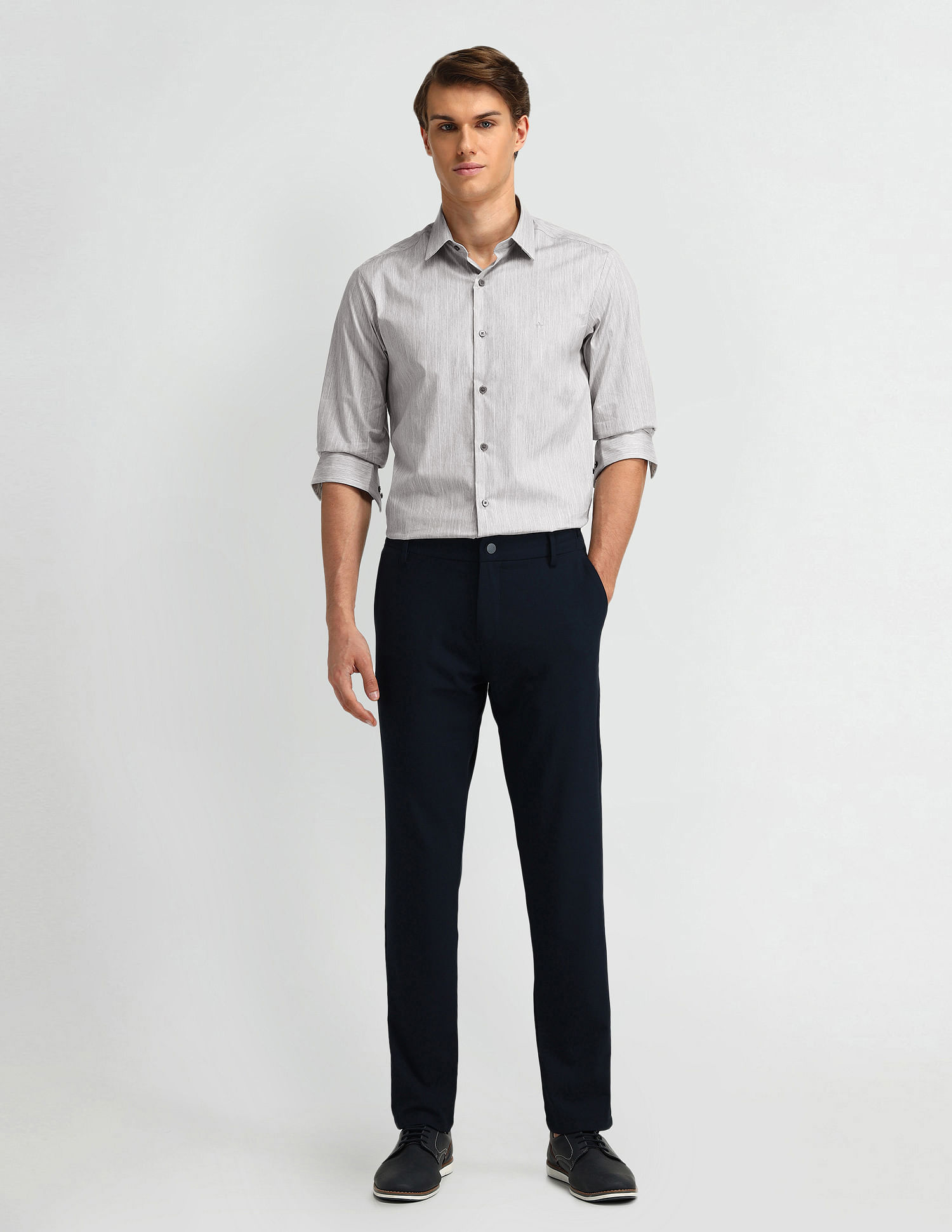 Arrow Newyork Brooklyn Ultra Slim Fit Vertical Striped Shirt