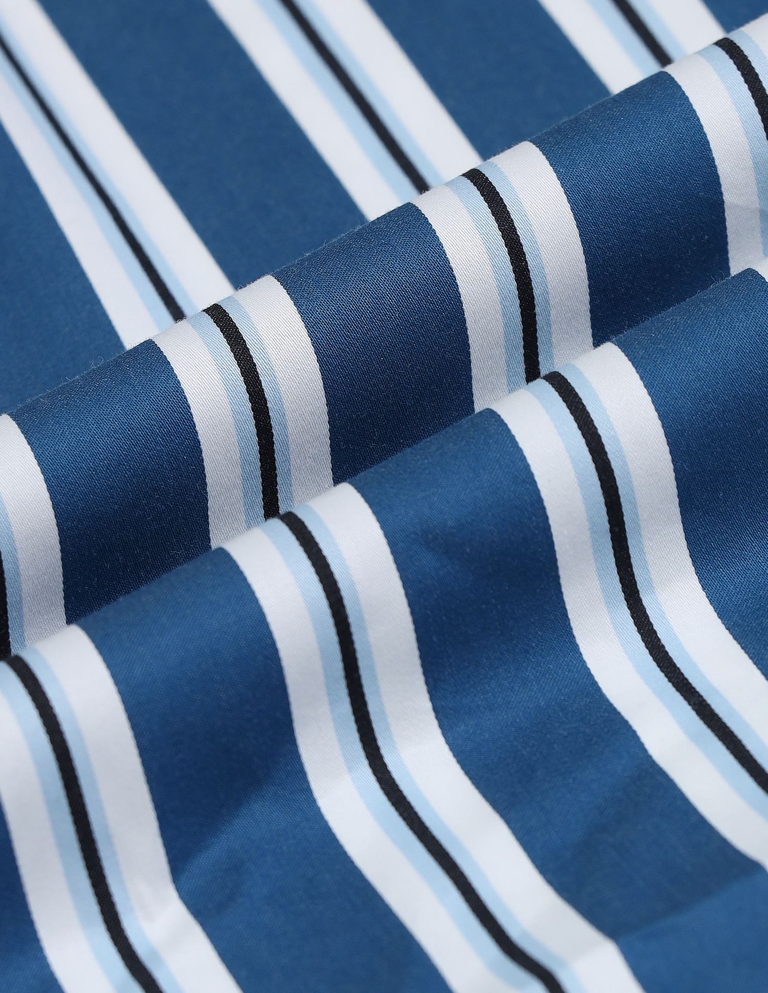 Flying Machine Vertical Striped Satin Shirt