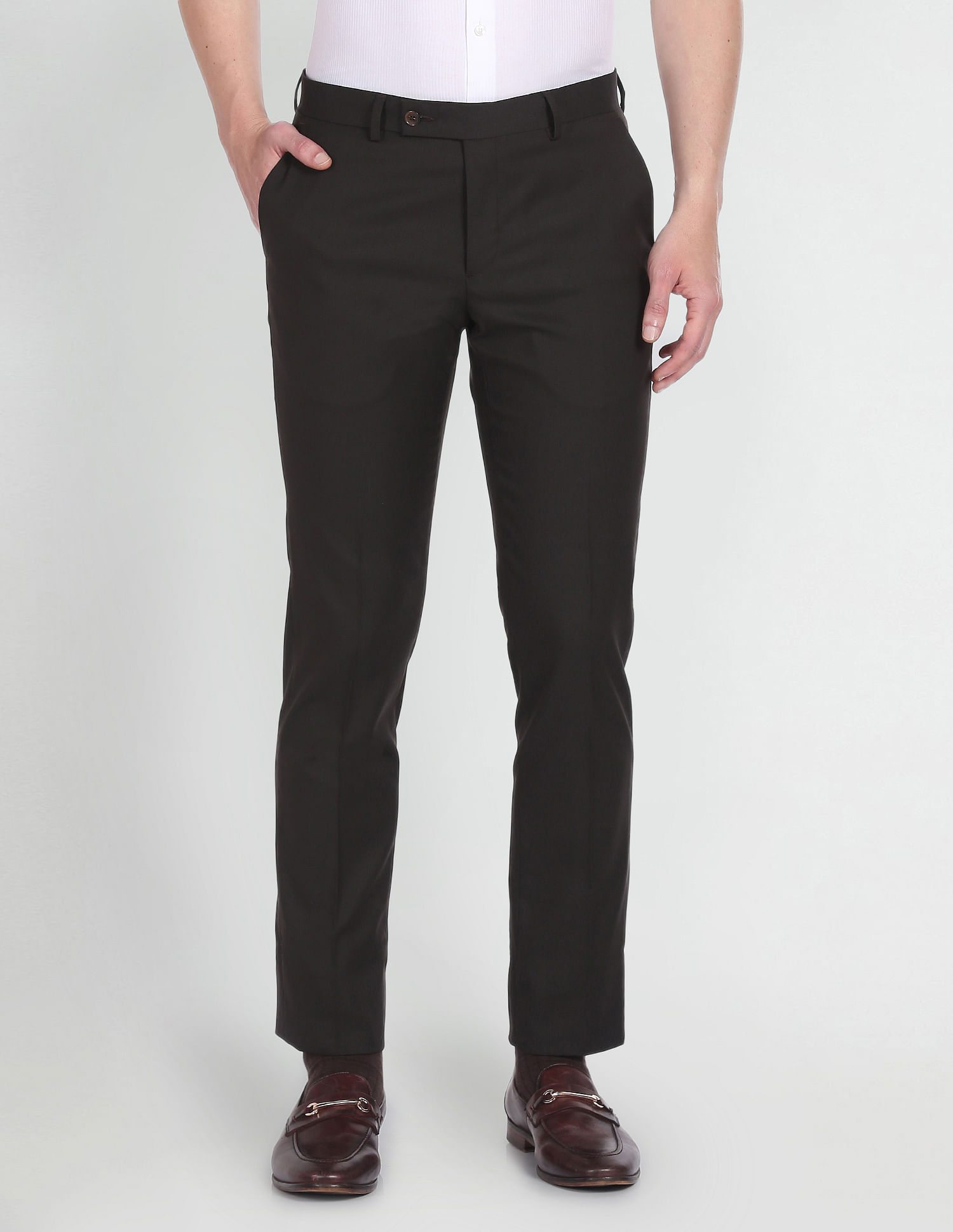 Arrow Hudson Tailored Fit Dobby Trousers
