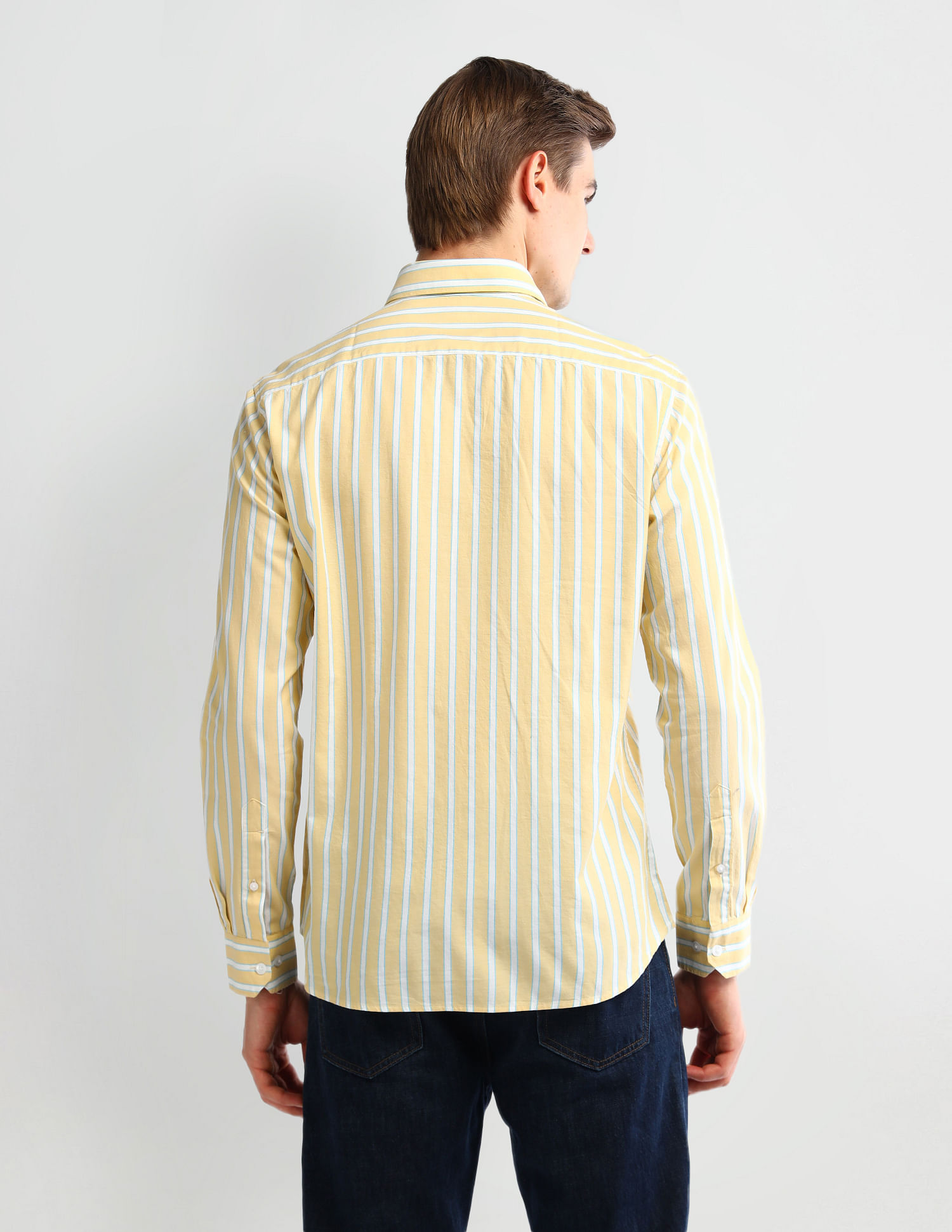 Arrow Sport Vertical Stripe Cotton Shirt