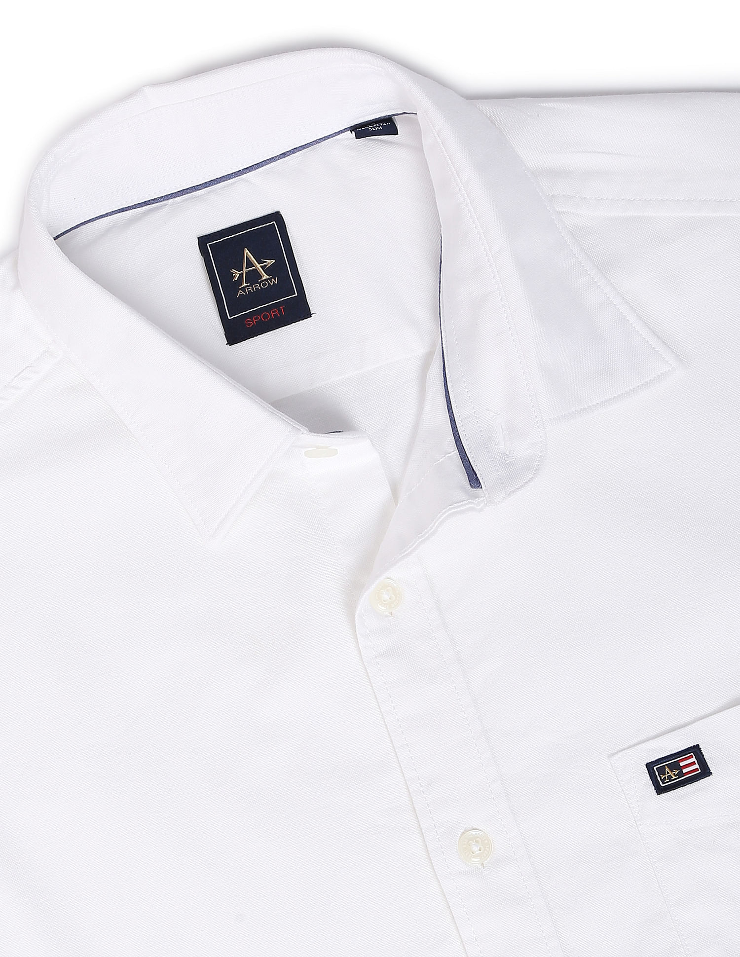Arrow Sports Solid Manhattan Slim Fit Shirt