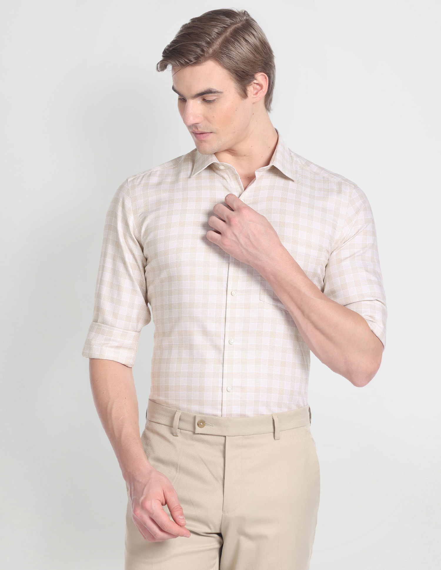 Arrow Auto Press Gingham Check Shirt