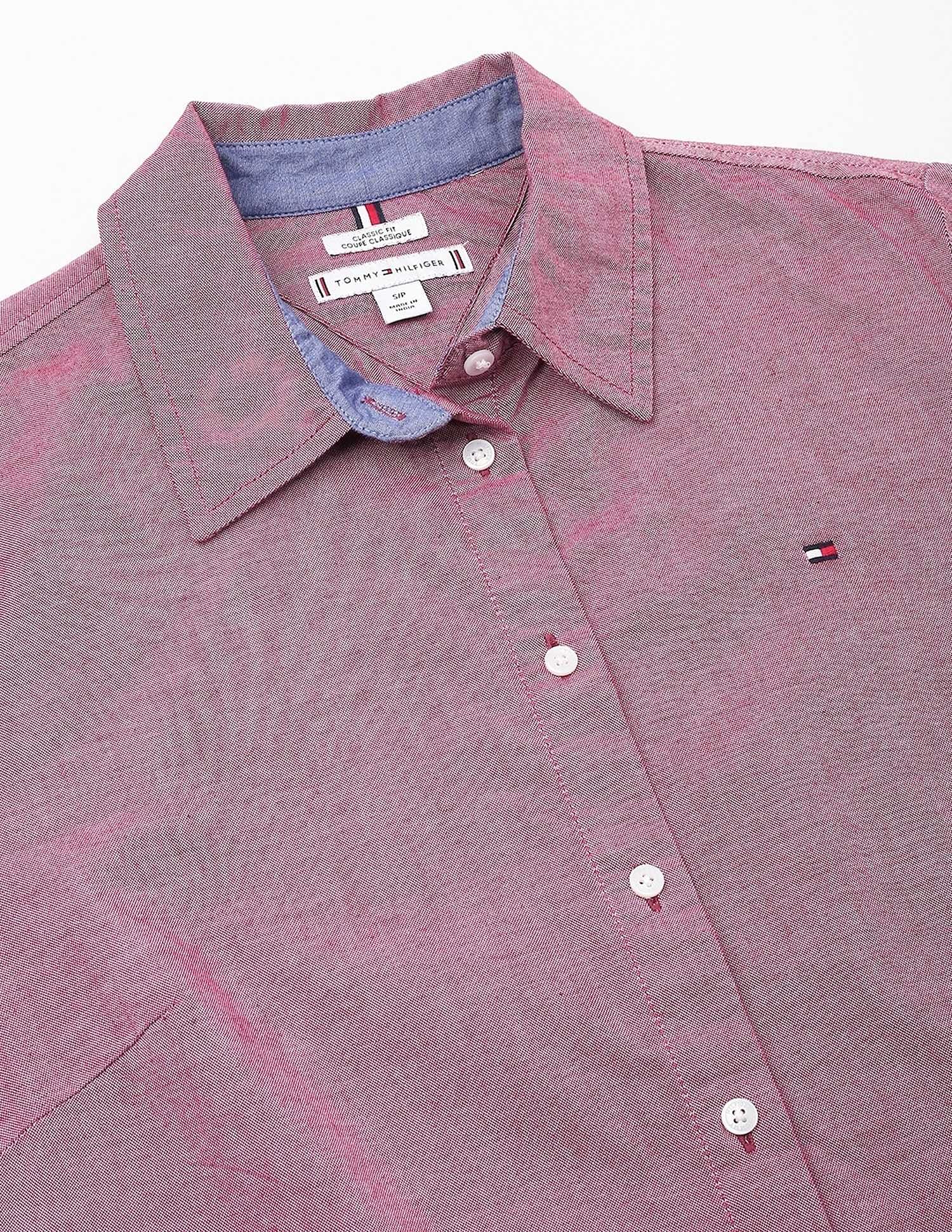 Tommy Hilfiger Solid Regular-Fit Cotton Shirt