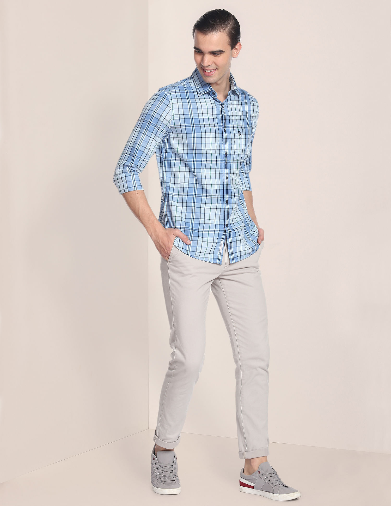 Buy U.S. Polo Assn. Plaid Check Twill Casual Shirt - NNNOW.com