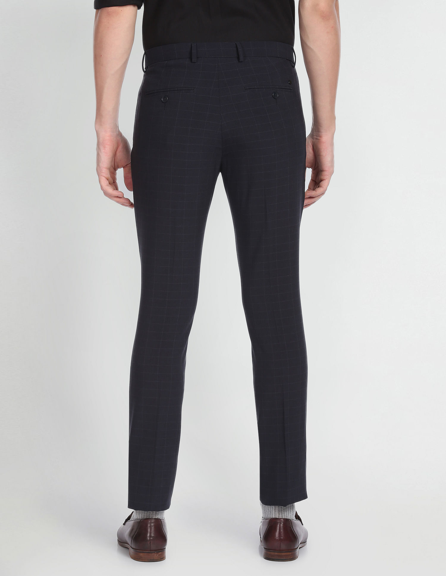 ASOS DESIGN tapered smart trousers in black window pane check  ASOS