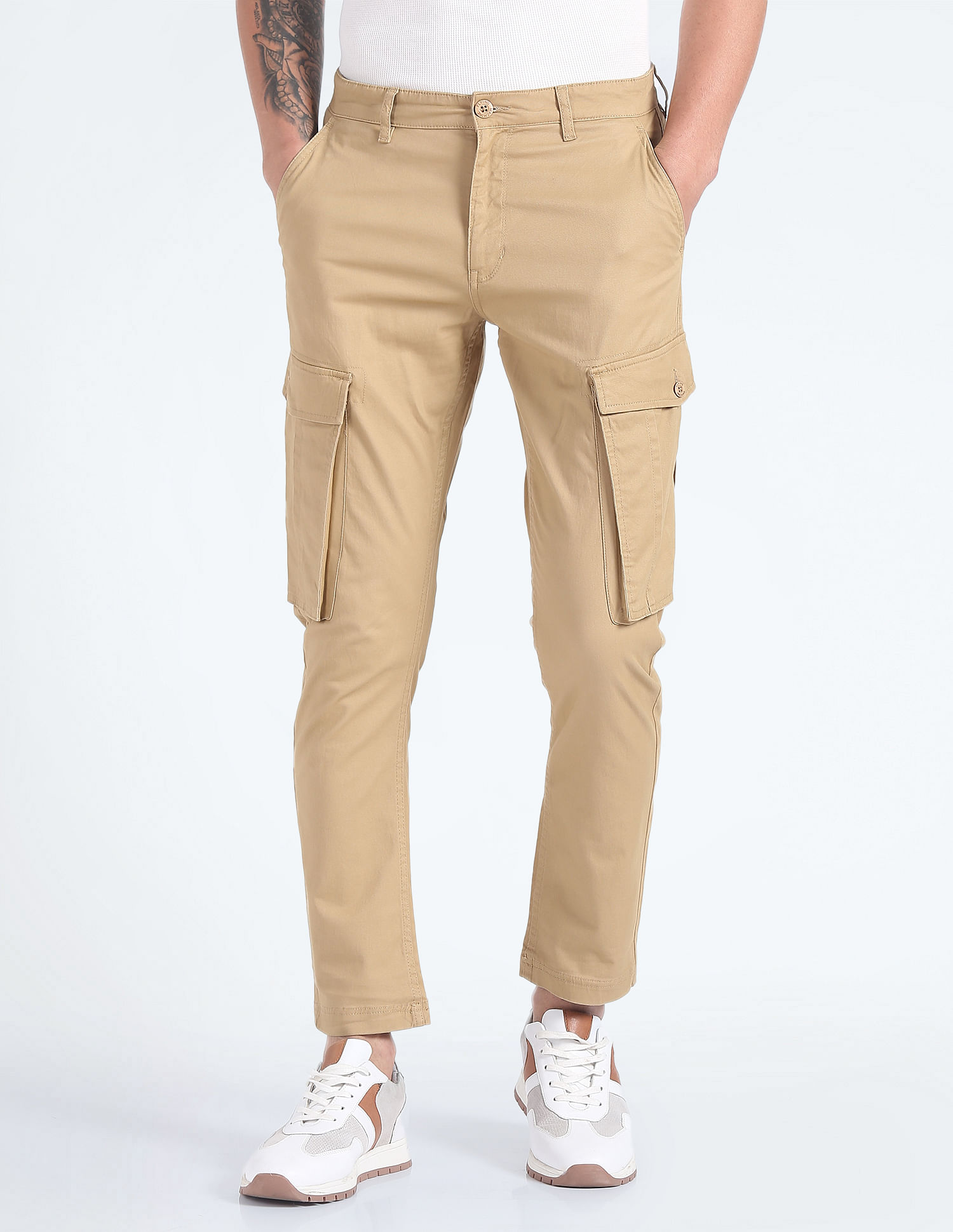 Medium Grey Solid Full Length Casual Men Slim Fit Jeans - Selling Fast at  Pantaloons.com