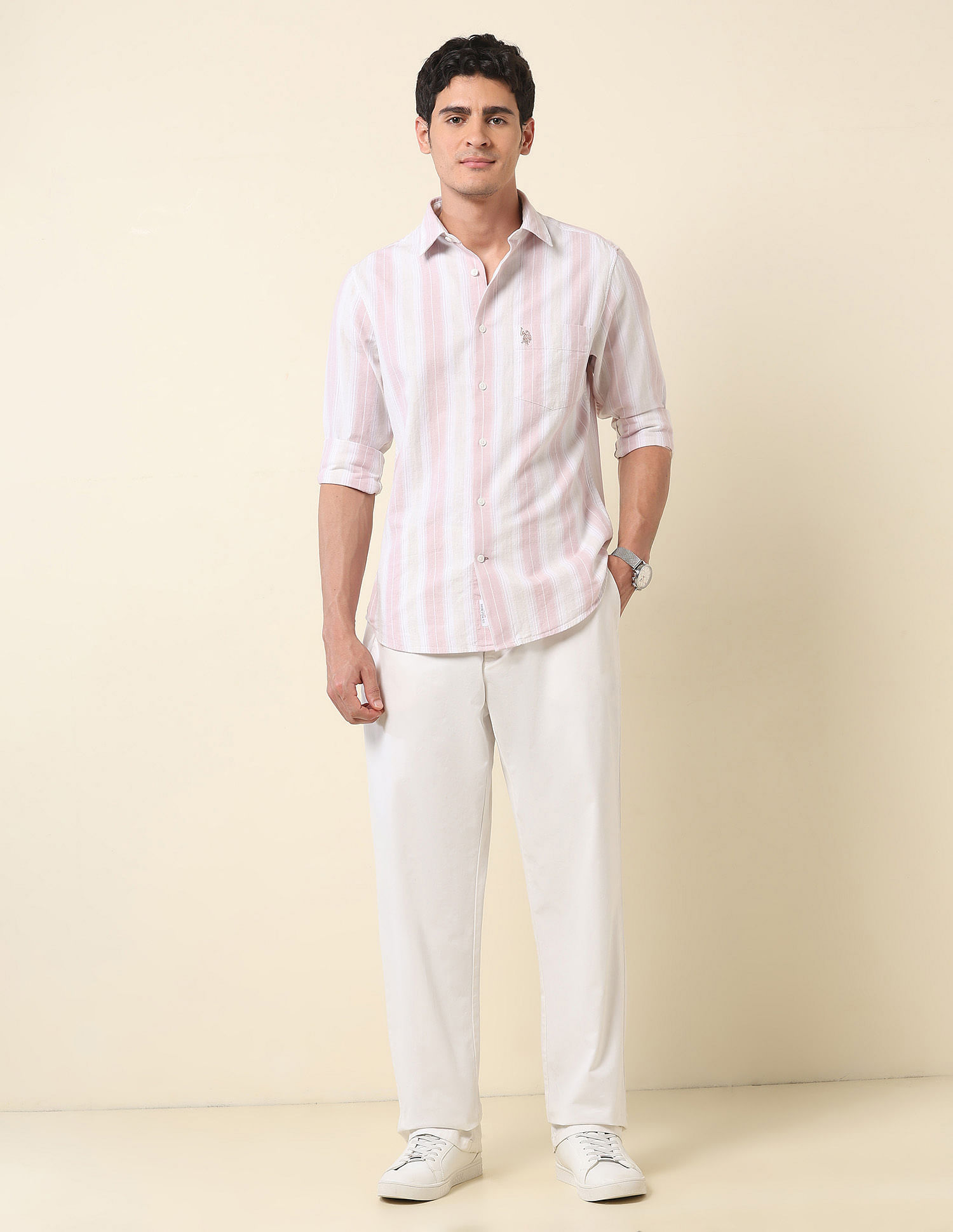 U.S. Polo Assn. Vertical Striped Twill Shirt