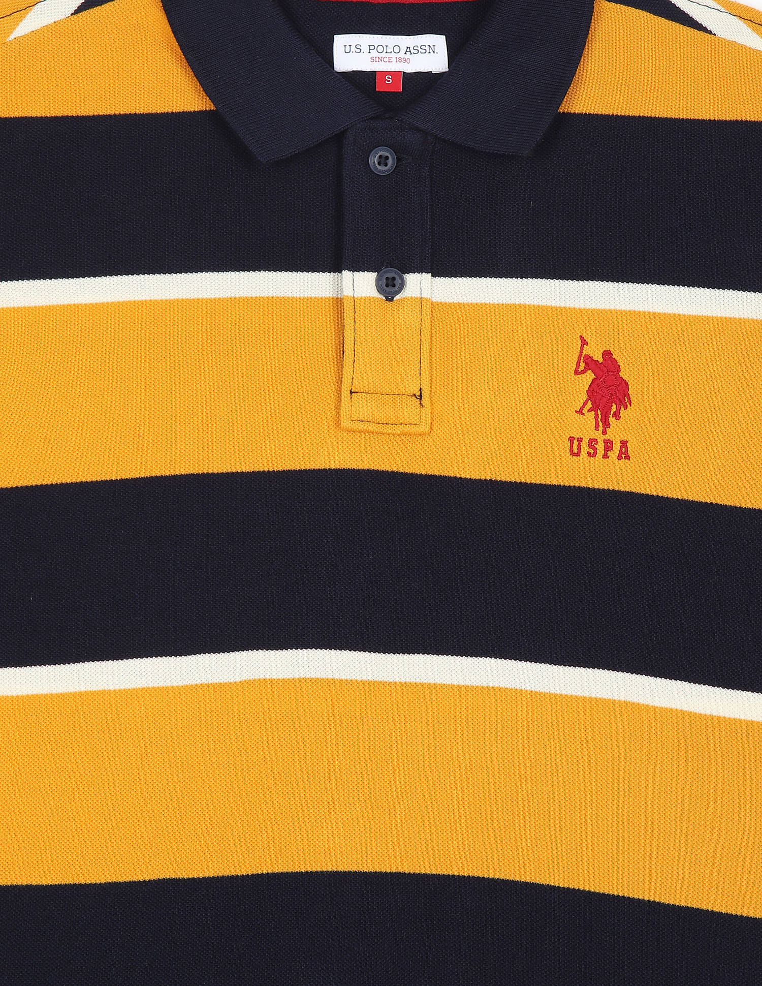 U.S. Polo Assn. Kids Boys Horizontal Stripe Cotton Polo Shirt