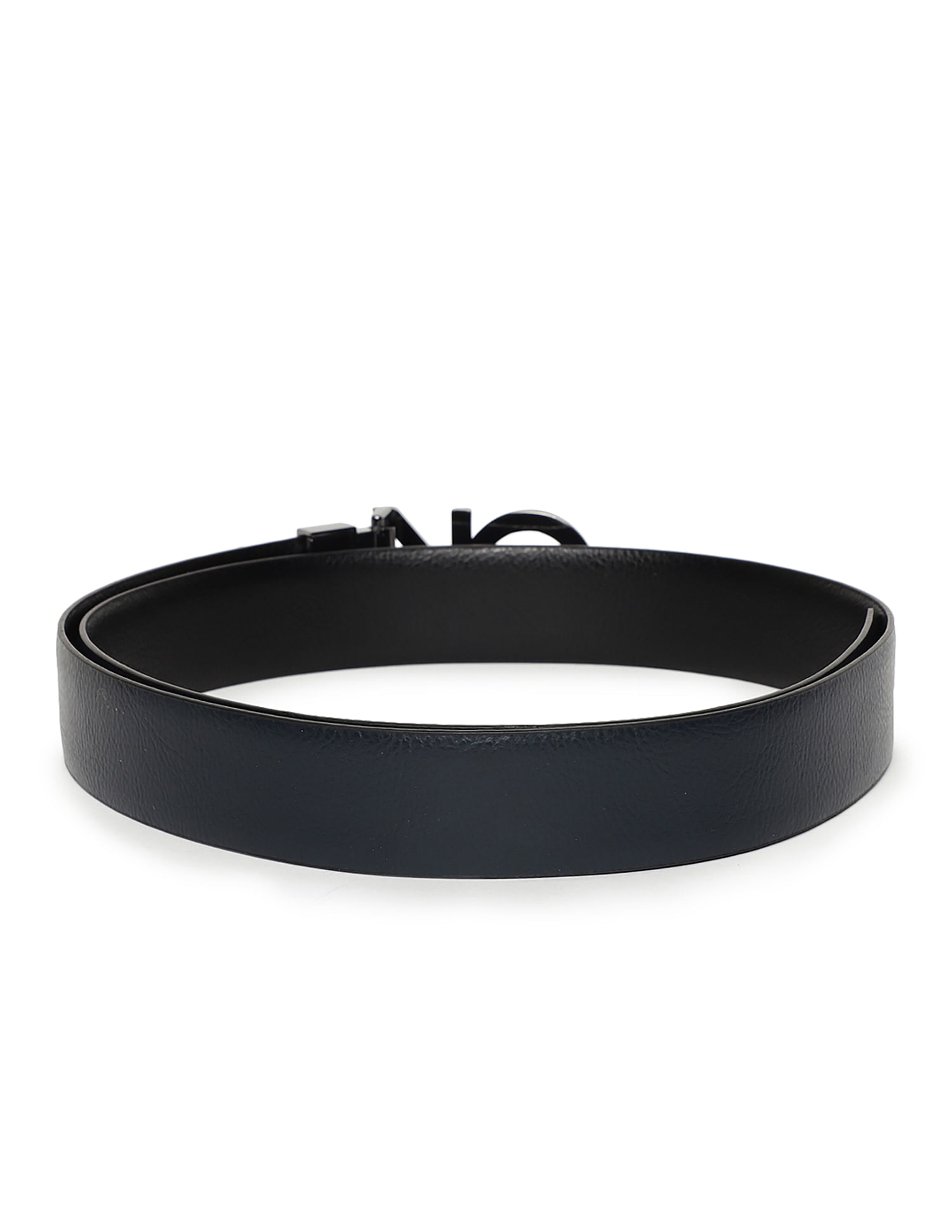 Calvin Klein Leather Reversible Metal Diagonal Belt
