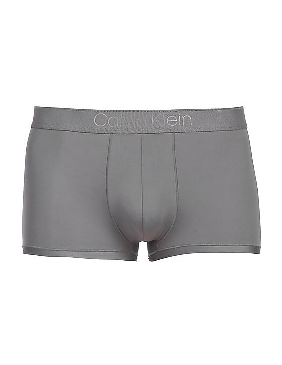 Buy Calvin Klein Underwear Men Stone Grey Low Rise Silk Knit Solid Trunks -  NNNOW.com