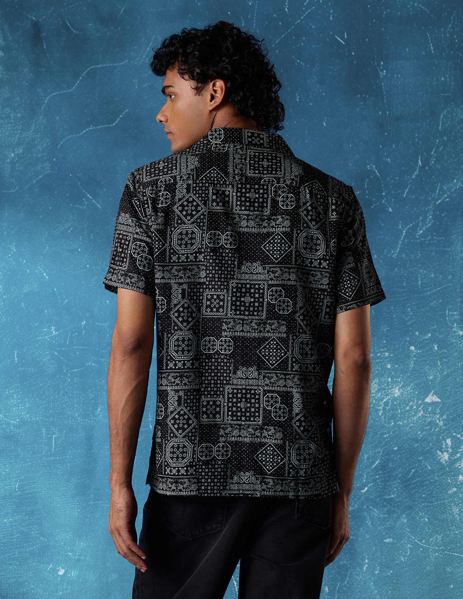 Flying Machine Geometric Print Regular Fit Shirt
