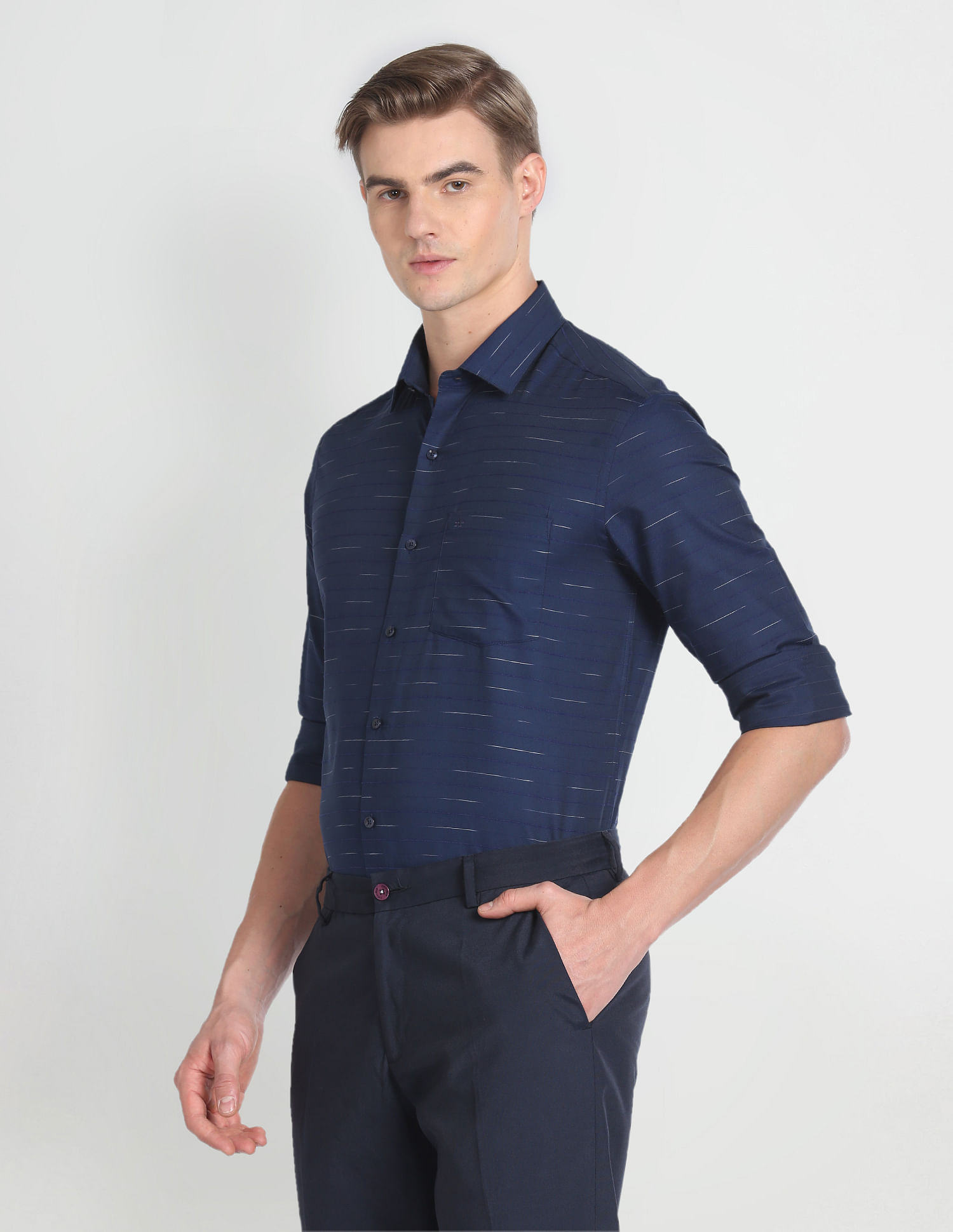 Arrow Horizontal Stripe Formal Shirt