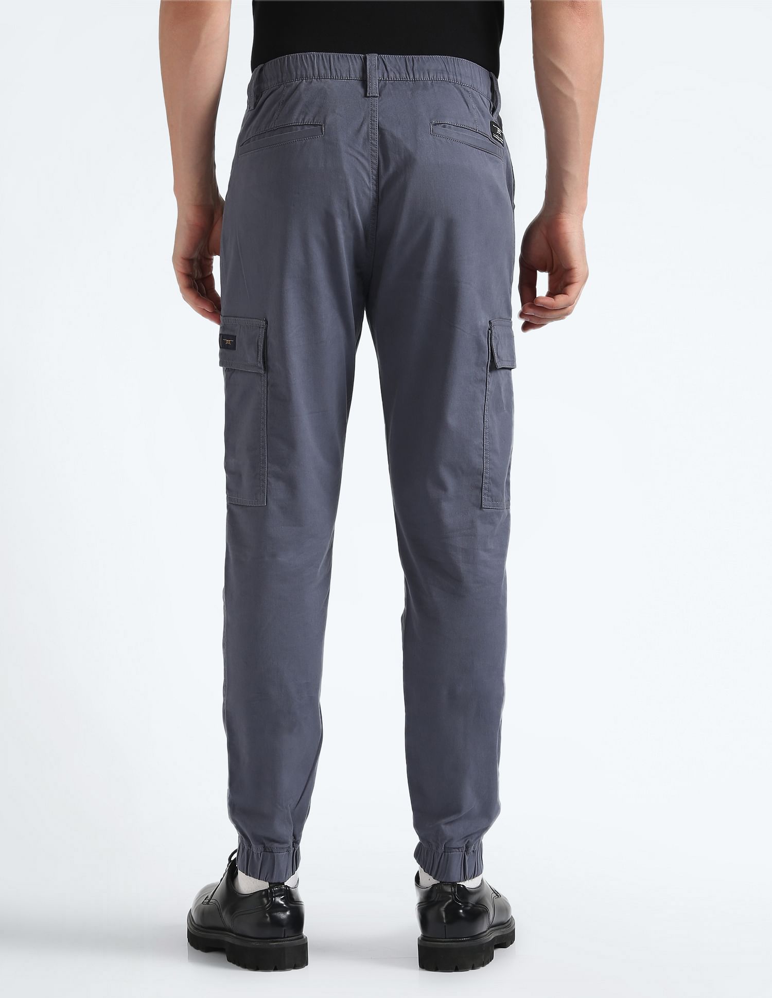 Buy Flying Machine Mid Rise Solid Cargo Joggers NNNOW