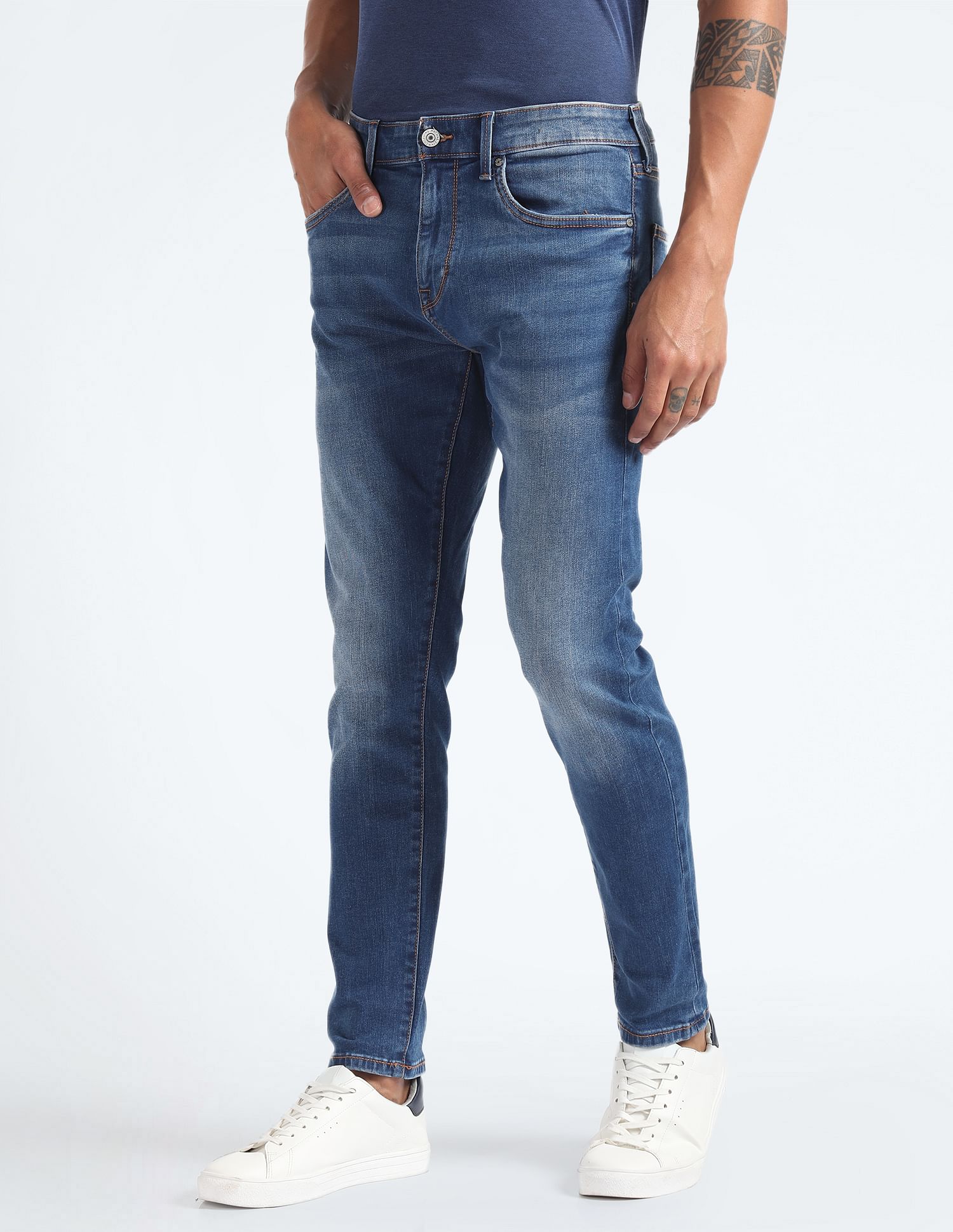 Flying Machine Stone Wash Slim Tapered Jeans