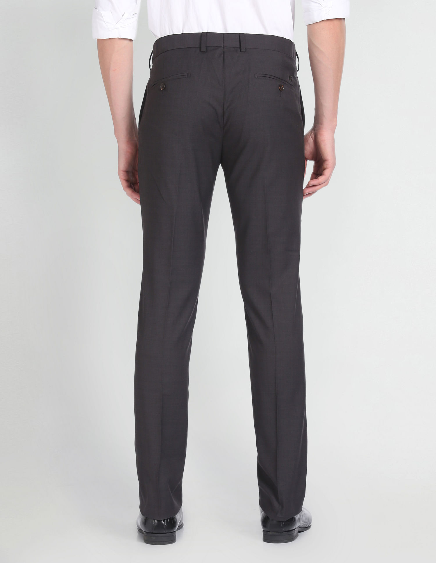 Arrow Solid Dobby Formal Trousers