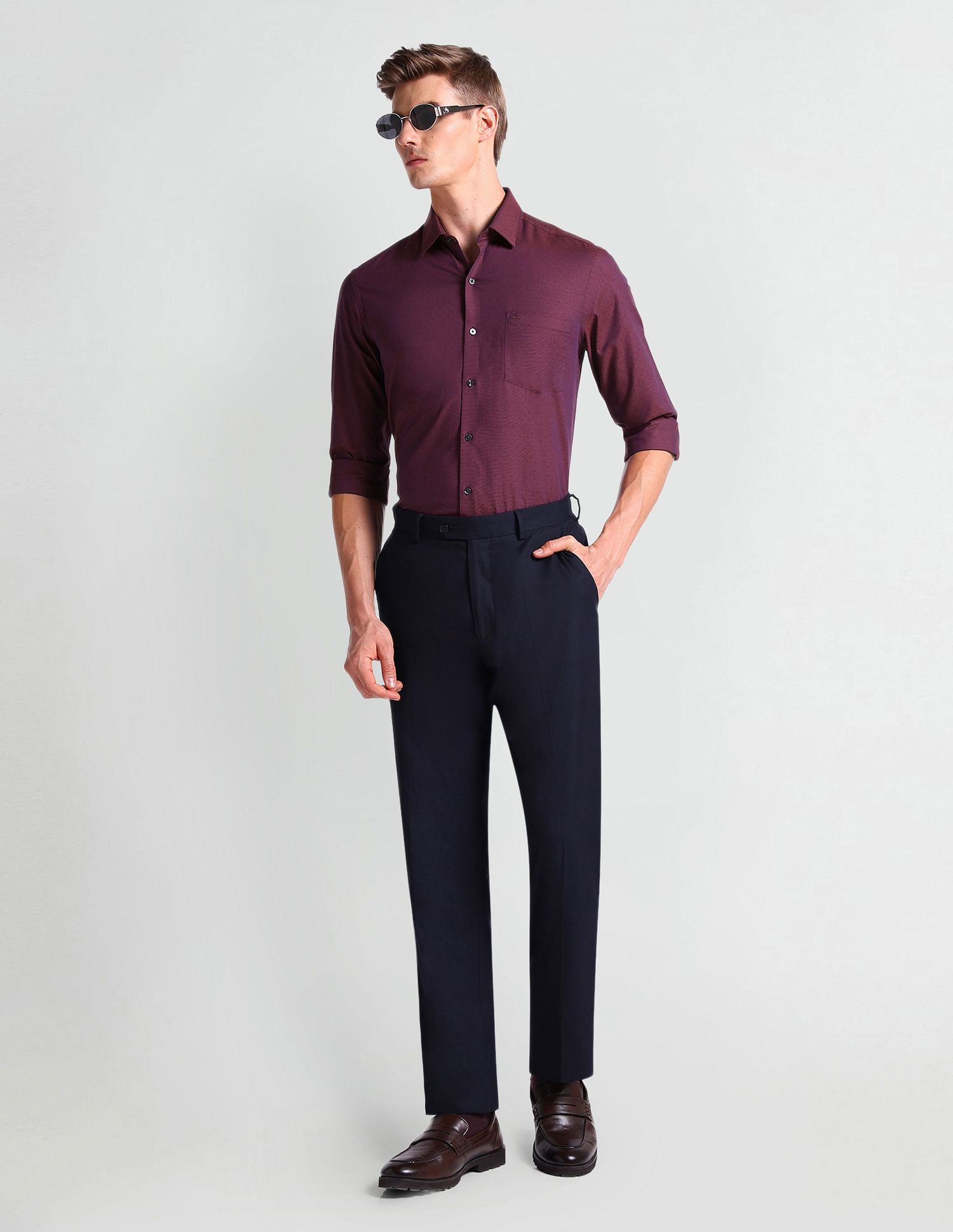 Arrow Manhattan Slim Fit Dobby Shirt