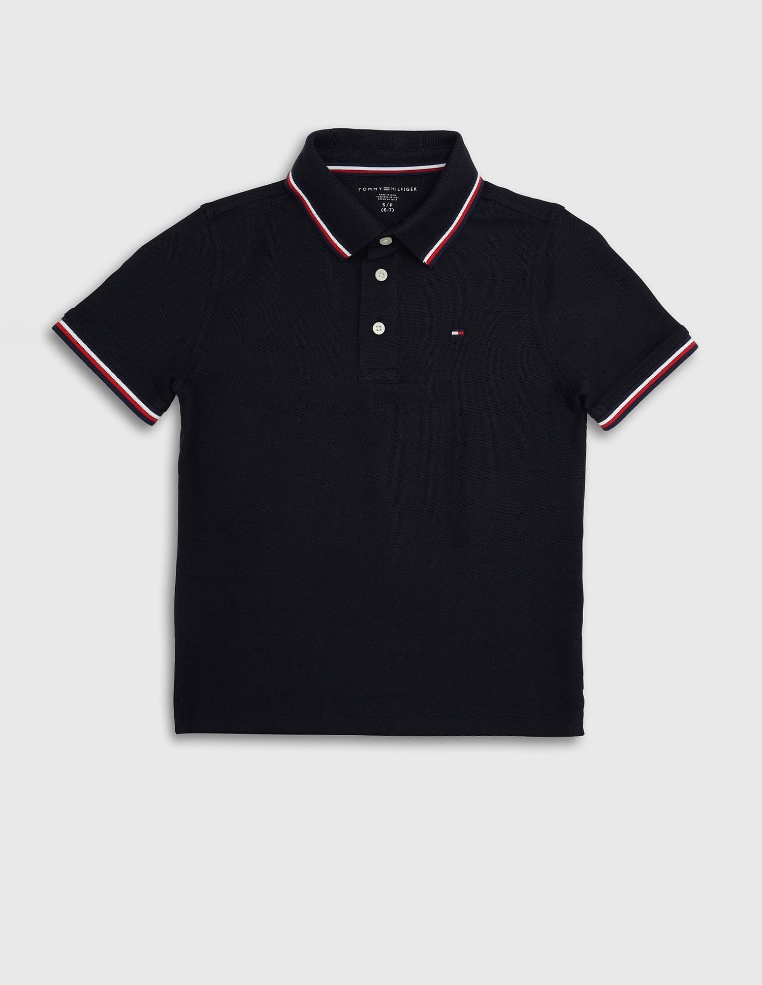 Tommy Hilfiger Boys Navy Solid Polo Shirt