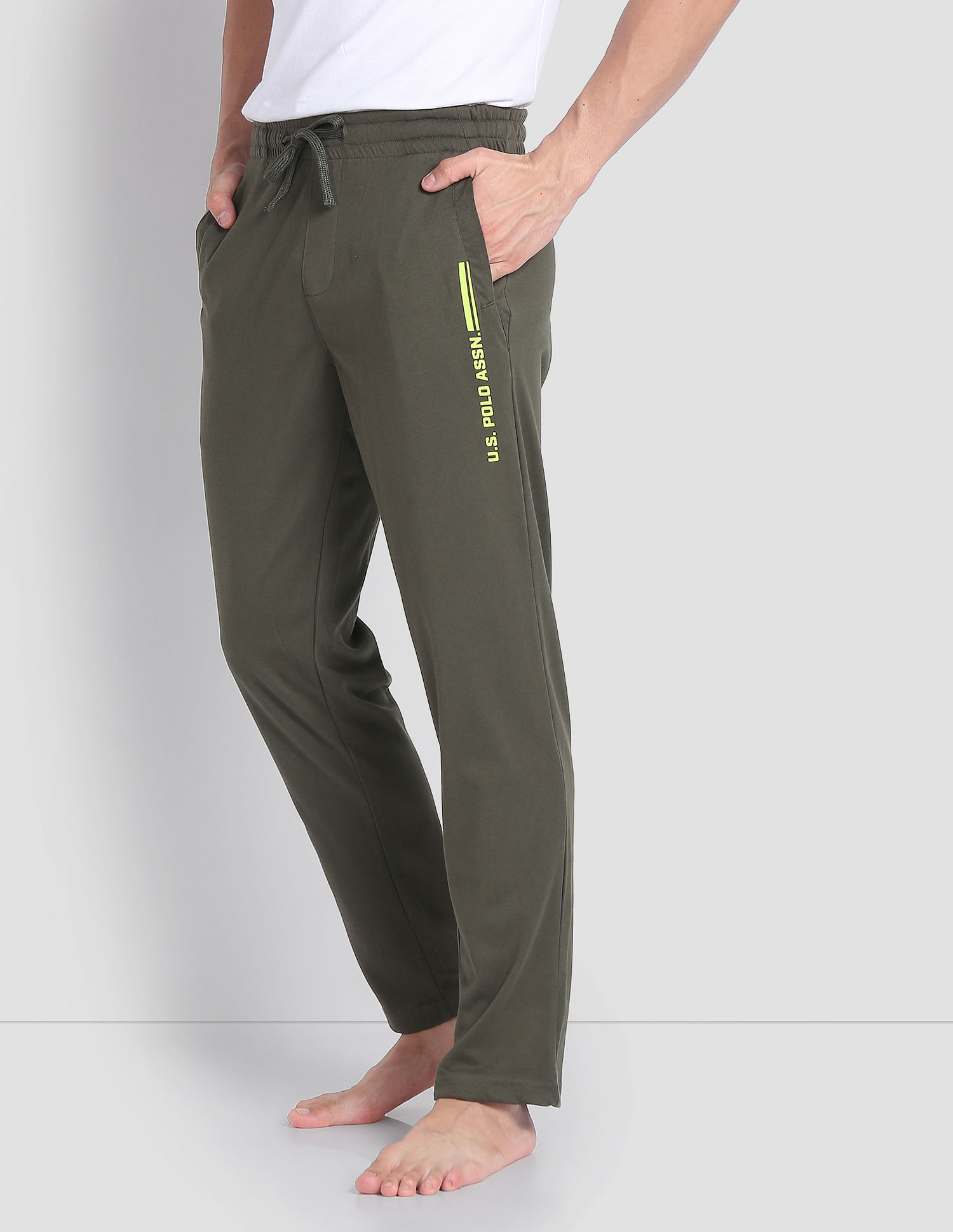 Buy U.S. POLO ASSN. Solid Cotton Relaxed Fit Boys Trousers | Shoppers Stop